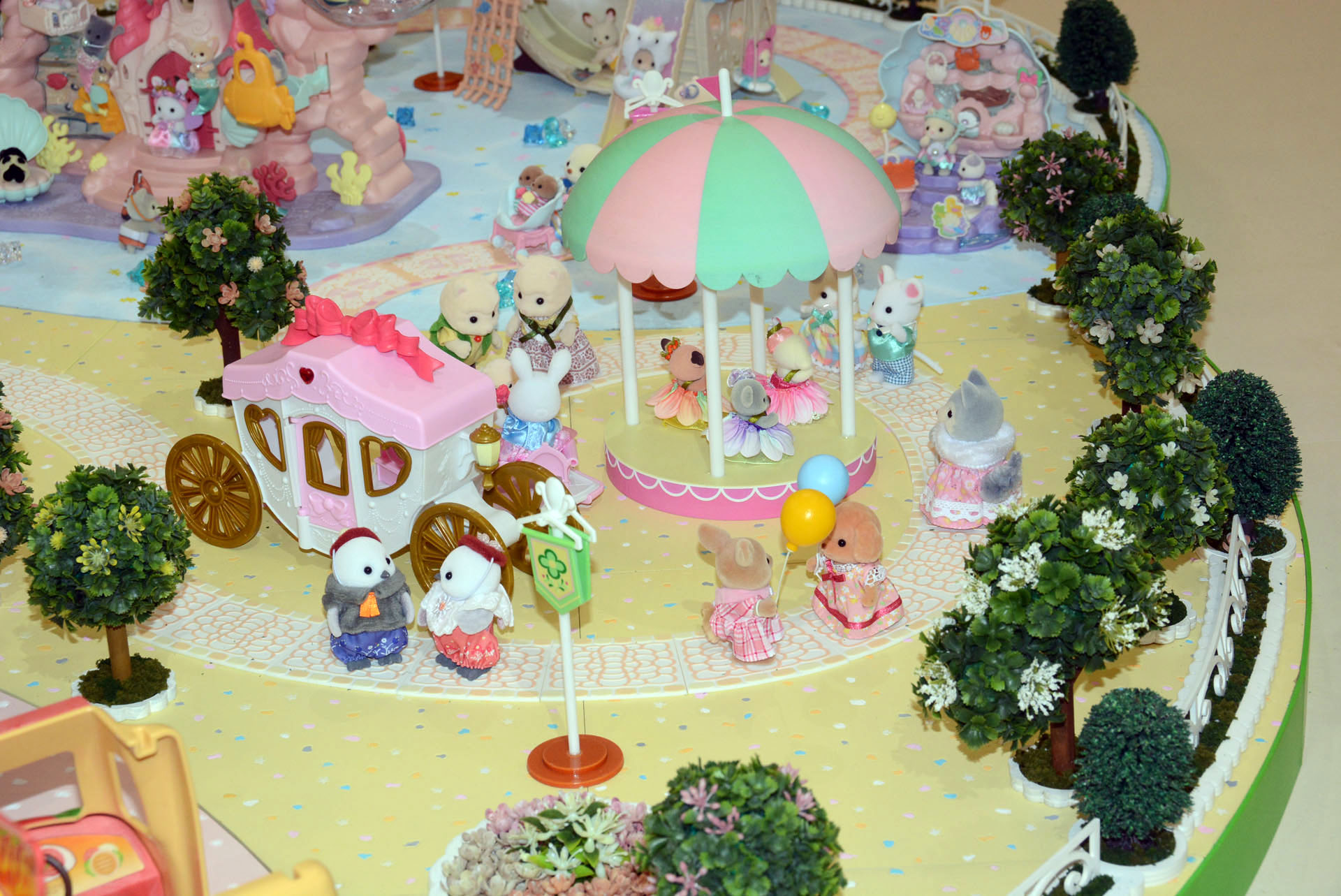 遊園地をテーマにしたジオラマ