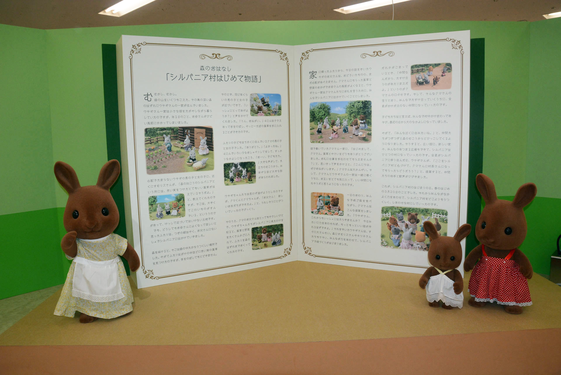 最初期の茶色毛のウサギ家族がお出迎え