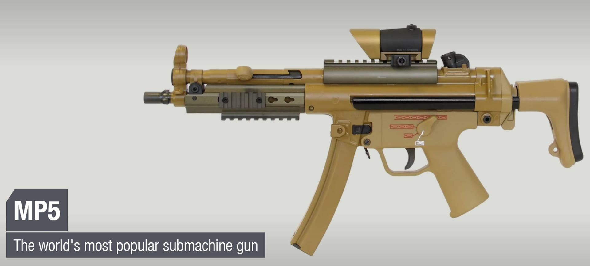 H&K公式HPに掲載されているMP5。（C）2025 Heckler & Koch