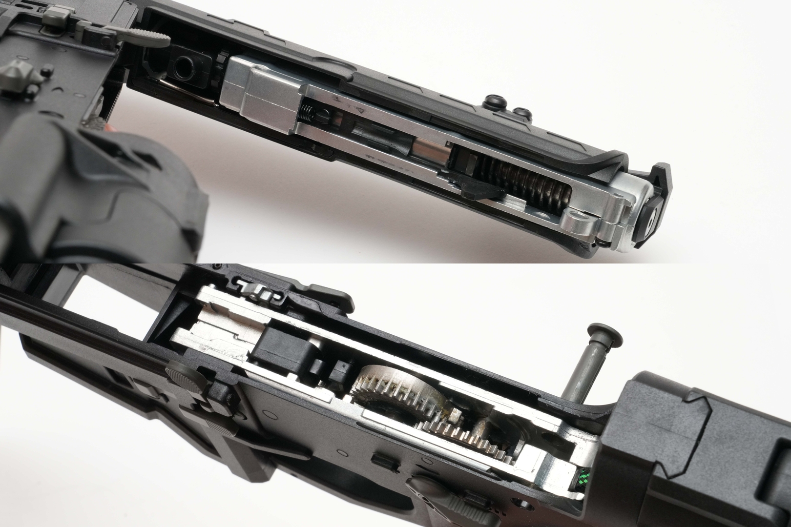 分割式メカボックスが採用されており、メンテナンスや調整が容易だ