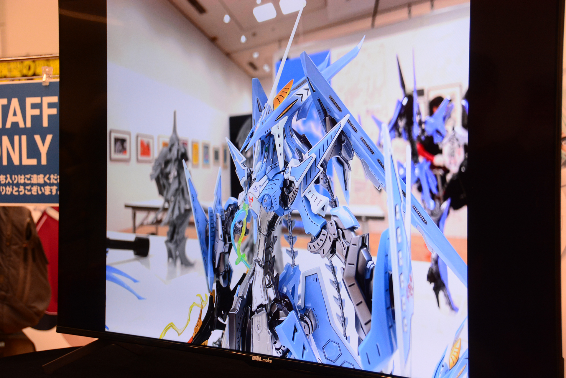 「VSMS 1/100 ゲートシオンマーク3 リッタージェット・破烈の人形」、福岡で展示されている彩色見本