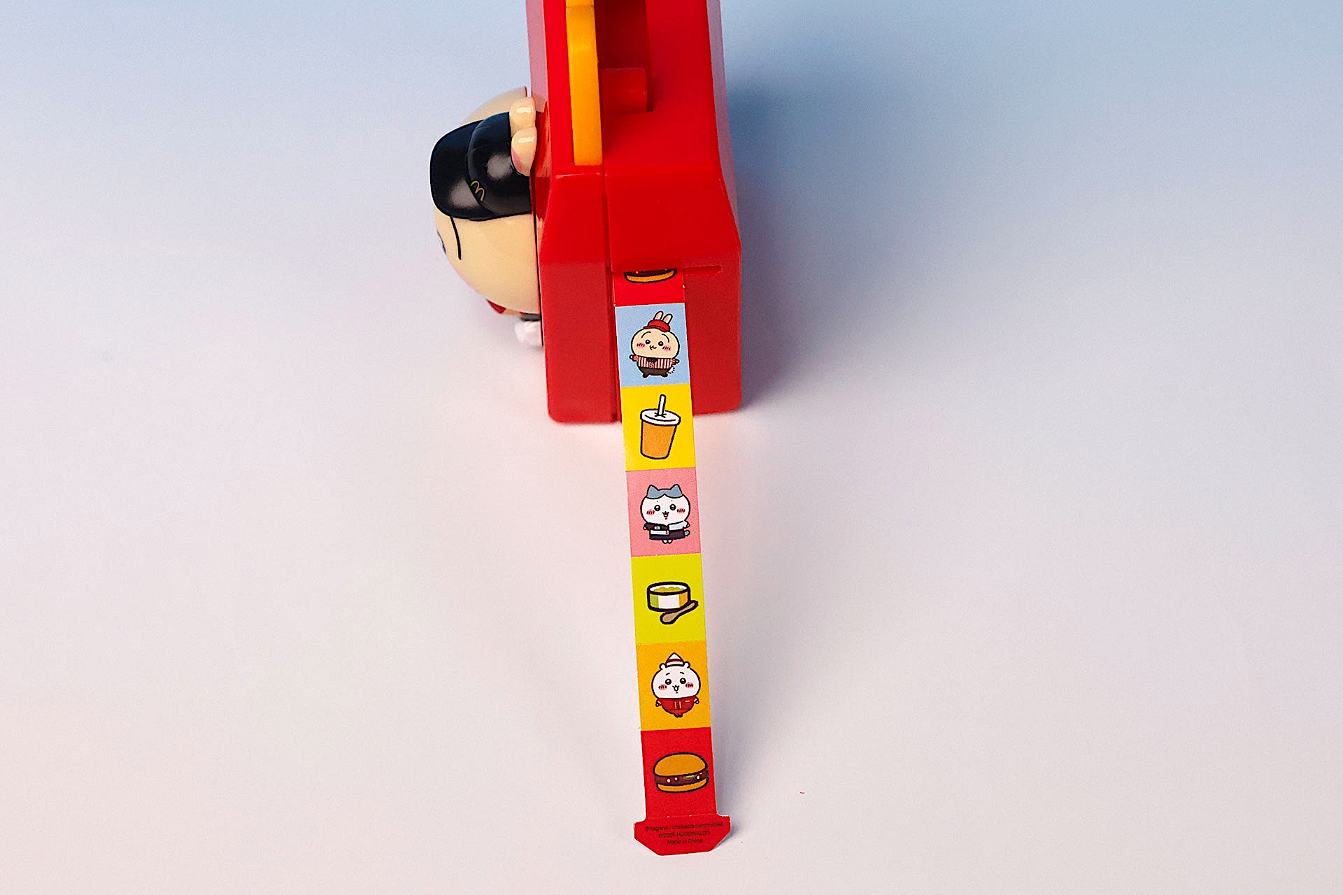 シールを伸ばしたところ