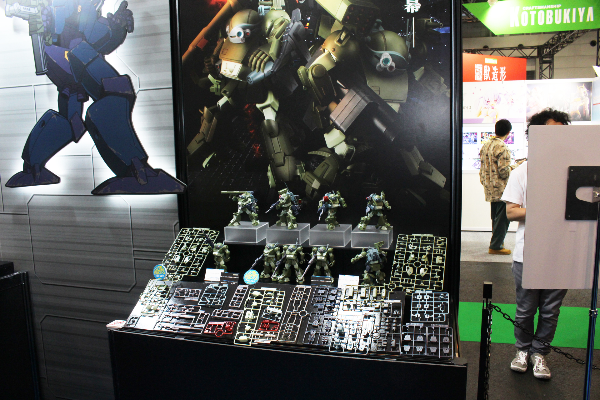 第63回 静岡ホビーショーのBANDAI SPIRITSBブース内「HG スコープドッグ」展示コーナー