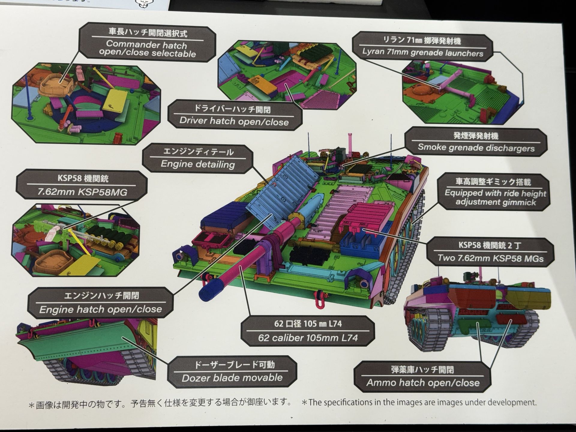 特筆すべきポイントは多いが、中でもエンジンハッチが開閉可能なのはポイントが高い。Sタンクが誇るディーゼルエンジンとガスタービンエンジンを覗くことができるという
