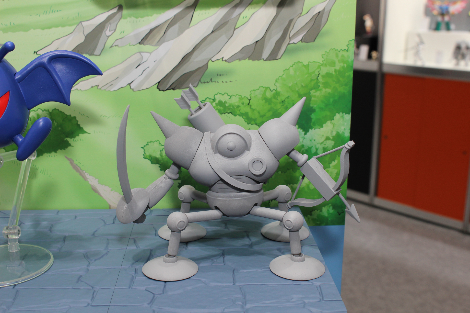 キラーマシンは企画中の参考出品。プラモデルなので、塗装次第でメタルハンターなどの色違いモンスターを作ることもできるだろう