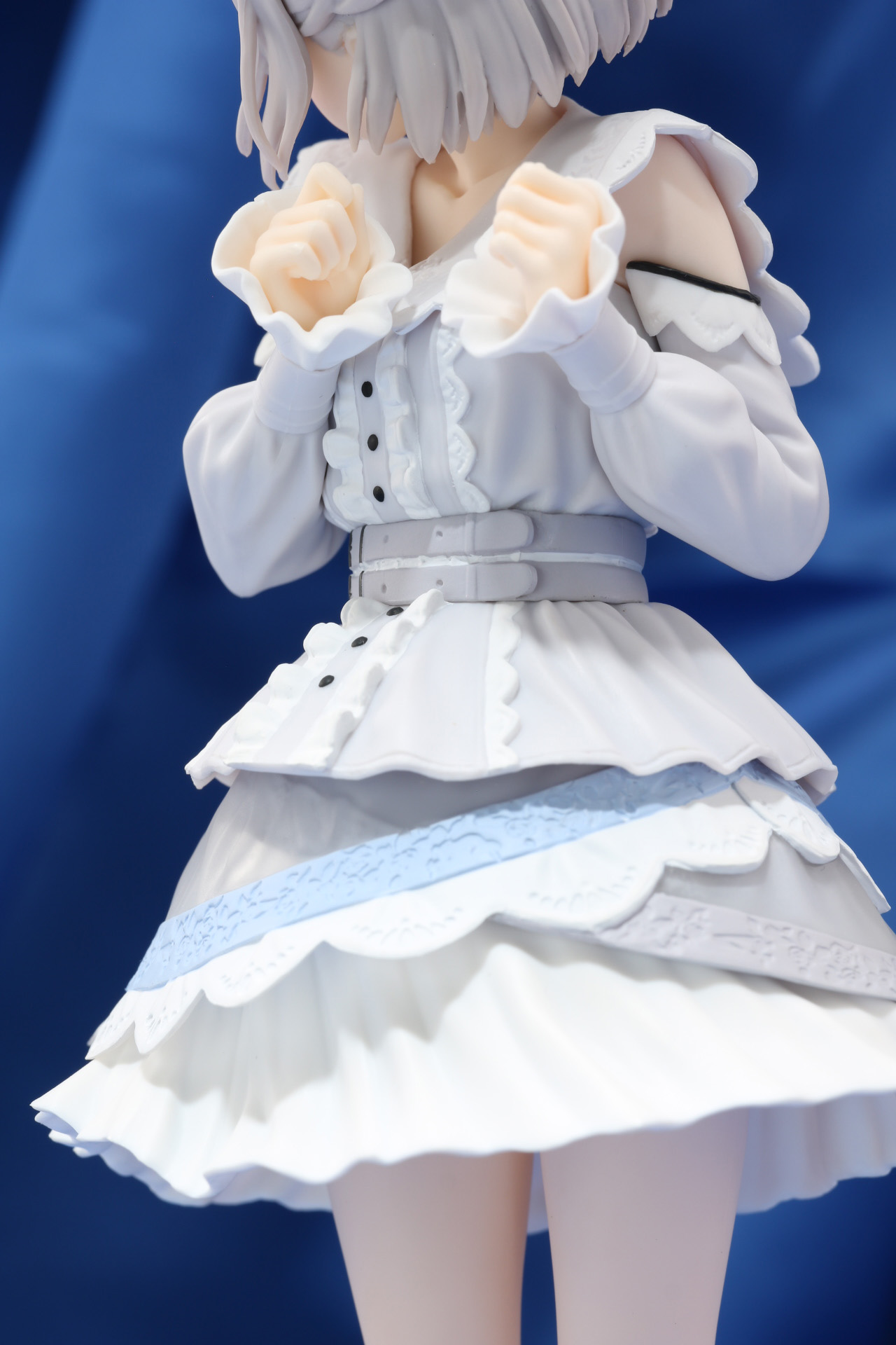 フリルのふわりとした造形とレースの繊細さが合わさった衣装の造形美