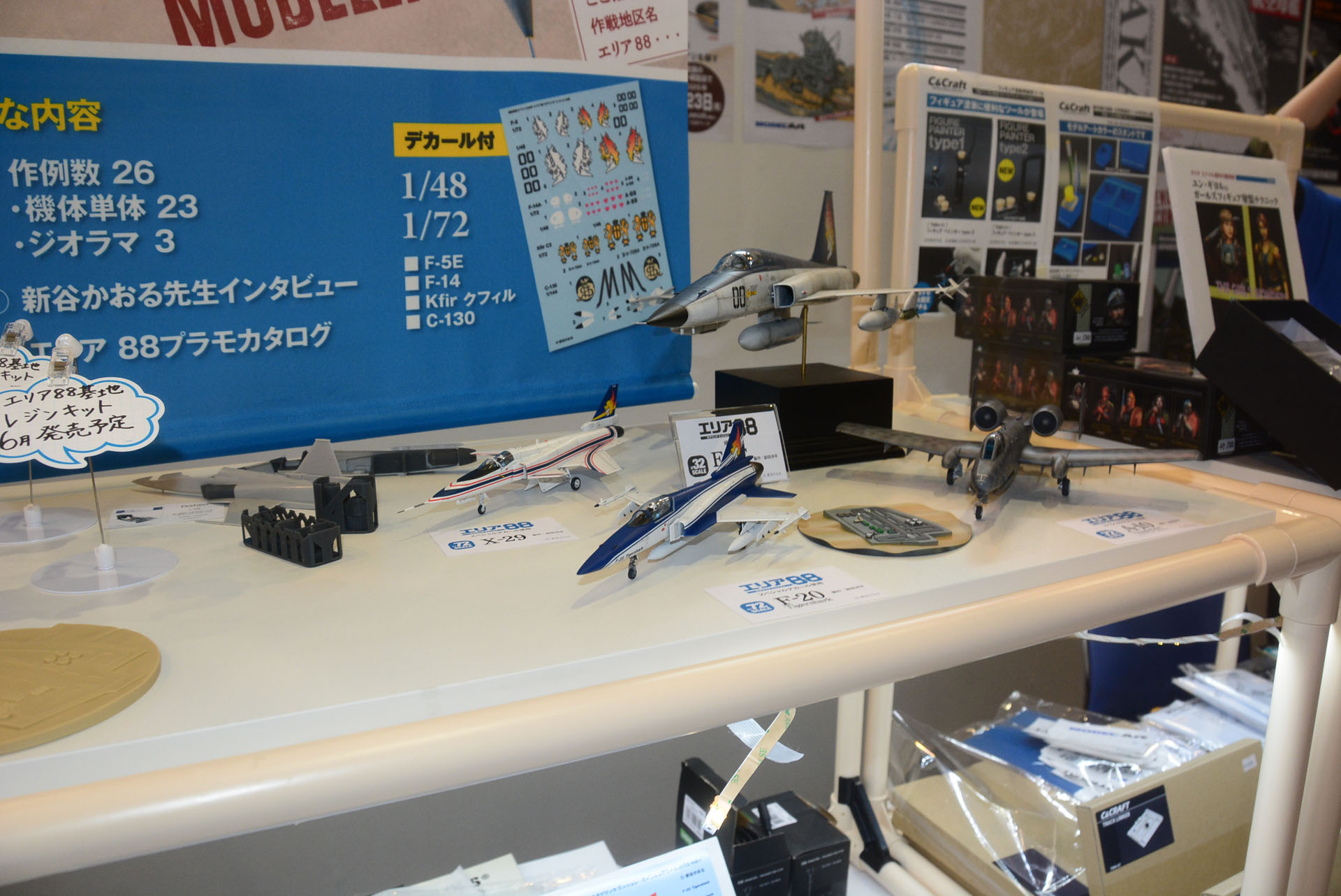 ホビーショー会場ブースでも、「エリア88」をアピール