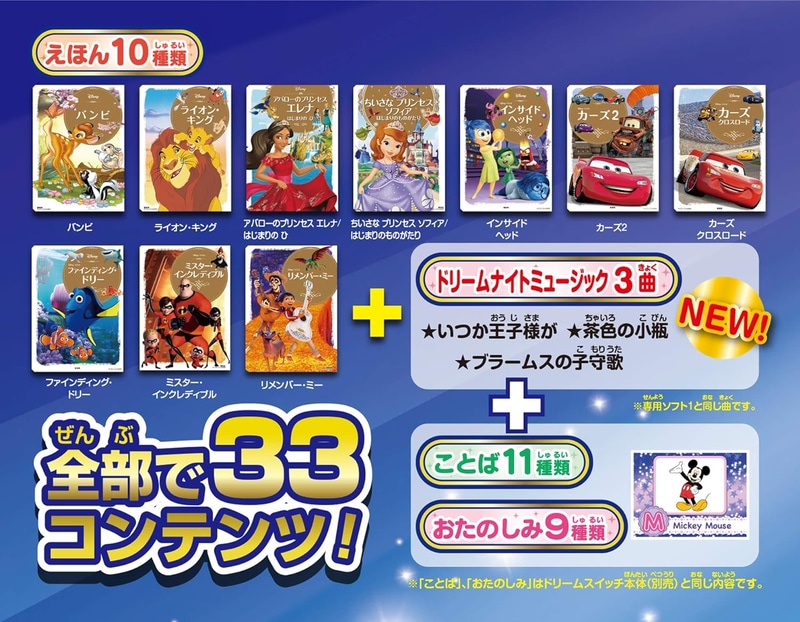 「ディズニー&ディズニー/ピクサーキャラクターズ Dream Switch (ドリームスイッチ)」は別売り