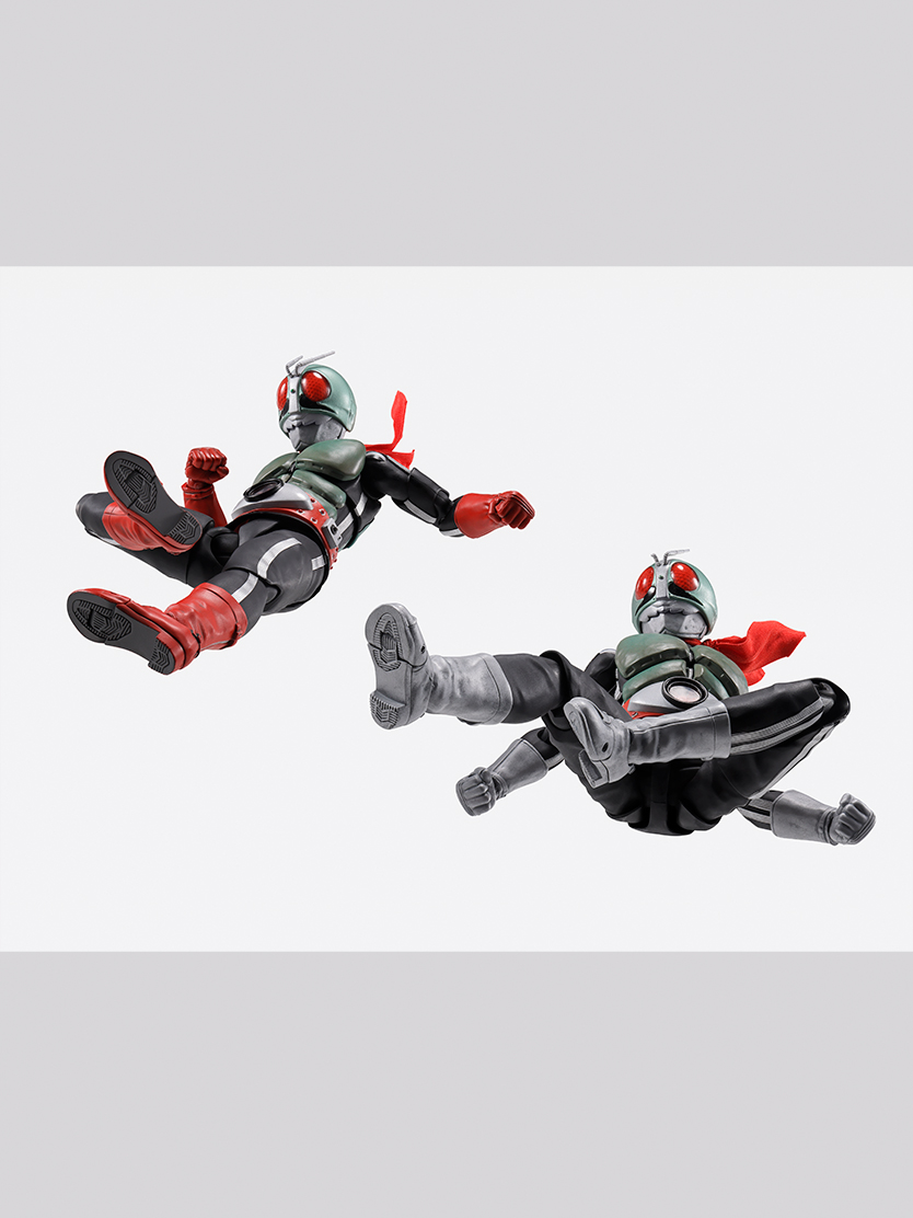 「S.H.Figuarts（真骨彫製法） 仮面ライダー新1号 栄光の昭和ライダーエディション」（別売り）と組合せて、ダブルライダーの必殺技である「ライダーダブルキック」も再現しよう！