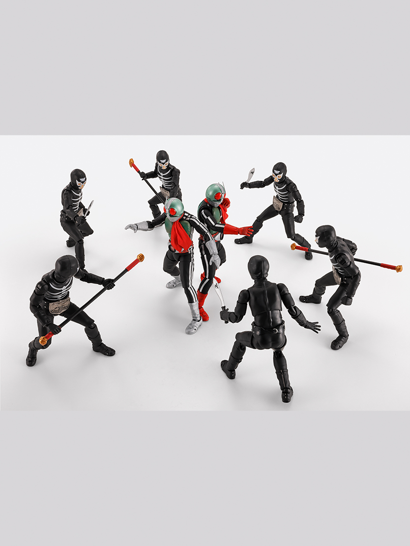 別売りの「S.H.Figuarts（真骨彫製法） 仮面ライダー新1号 栄光の昭和ライダーエディション」などと組み合わせて、劇中の数多のシーンを再現！複数集めて、地獄の「ショッカー軍団」を結成せよ！