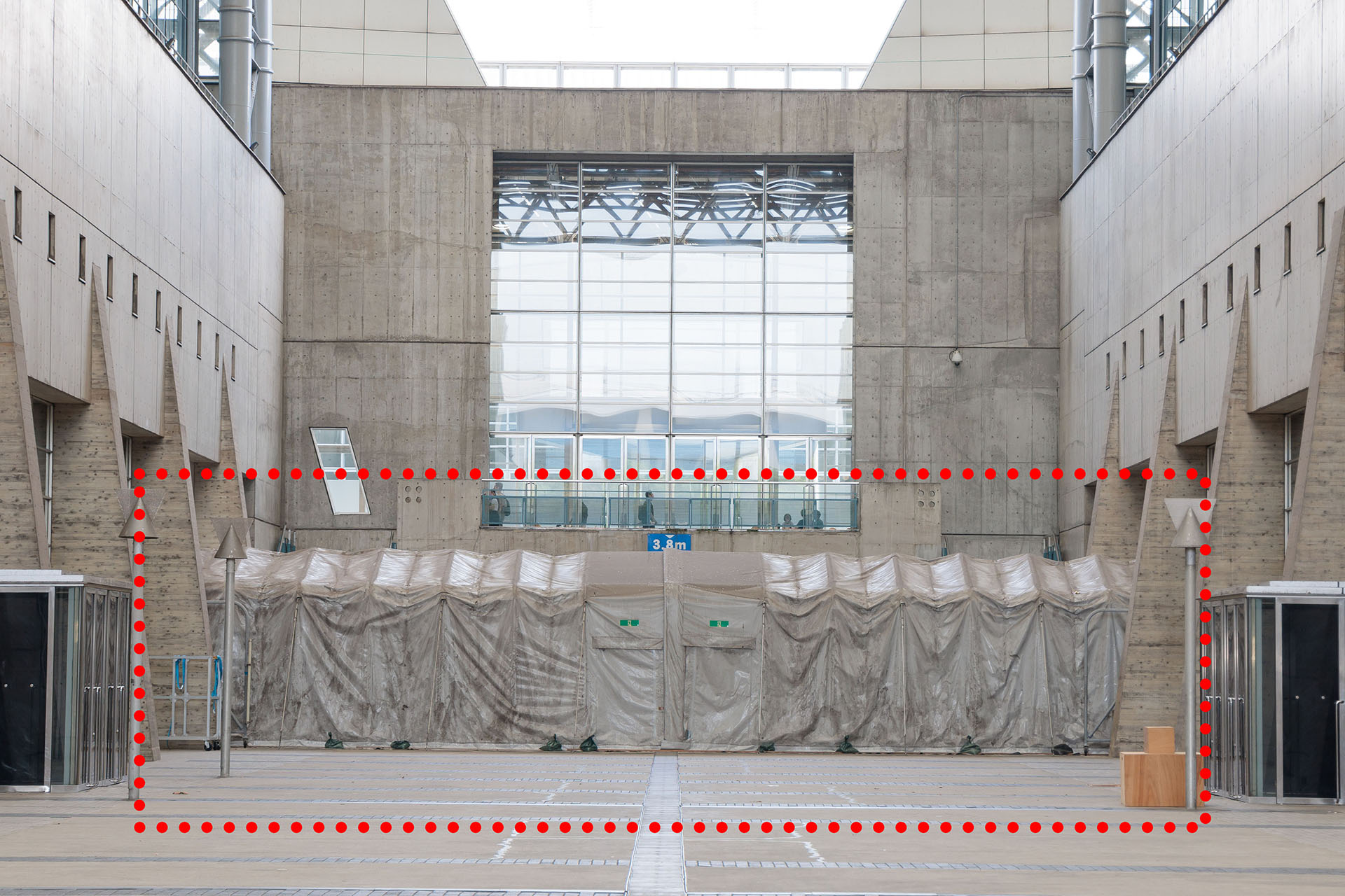 風よけテント設置イメージ