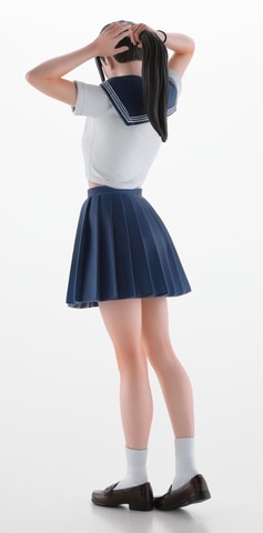 1/12 リアルフィギュアコレクション セーラー服 未塗装レジンキット Amazon | ハセガワ 1/12 リアルフィギュアコレクション No.44