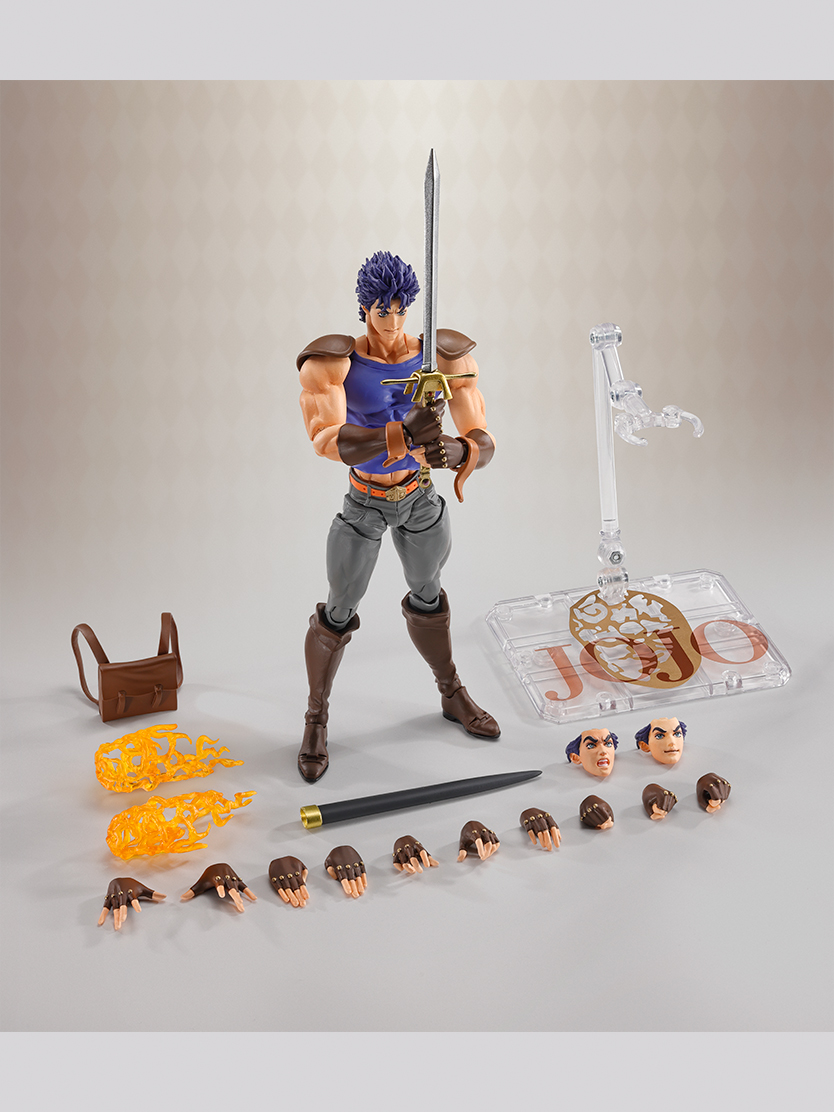 デザインプリントを施した専用台座が付属。迫力のアクションポーズや、独特なバランスのポージングを楽しむことができる。