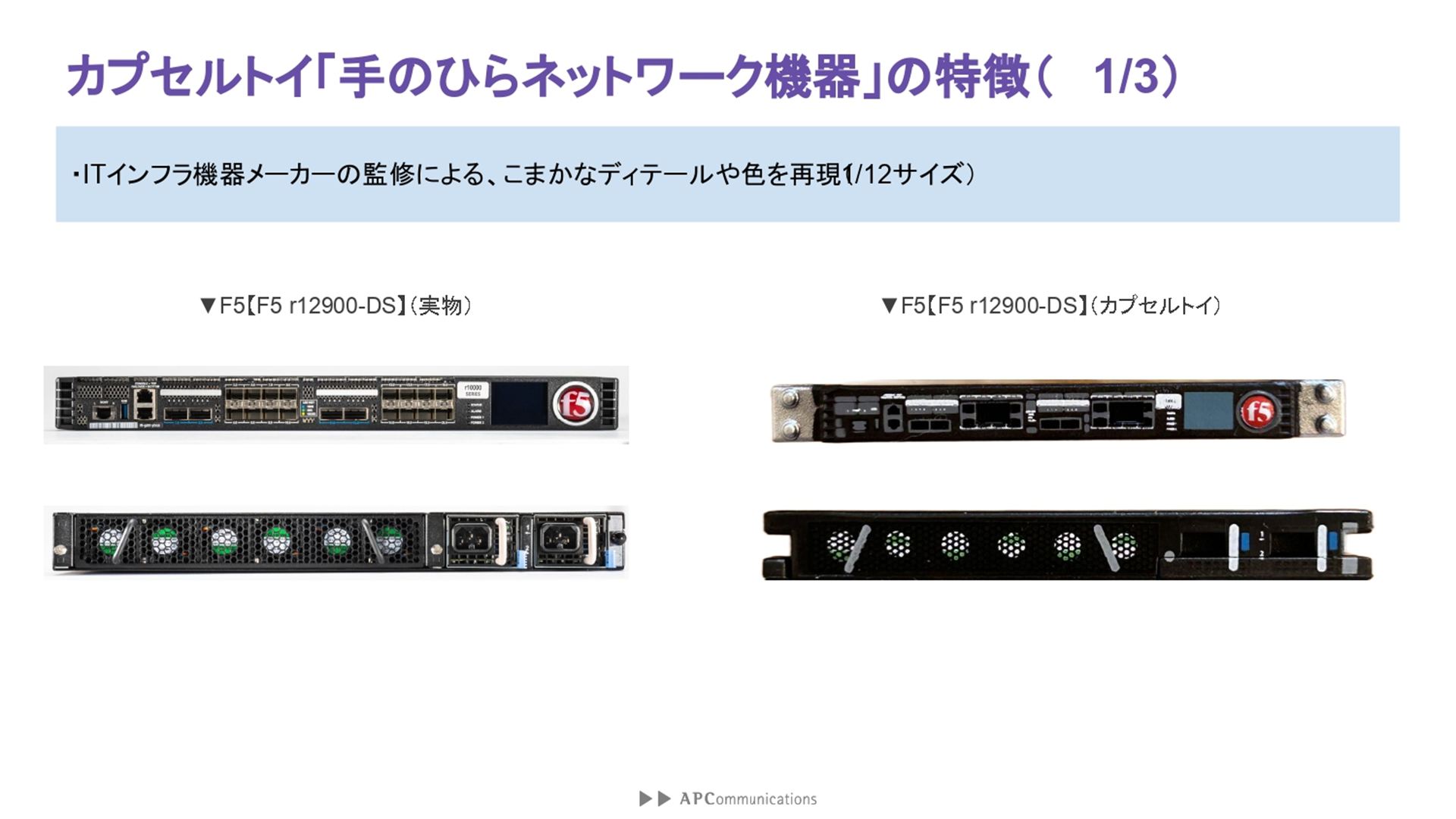 「手のひらネットワーク機器」は、ITインフラ機器メーカーの監修による、細かなディテールや色の再現が魅力だ
