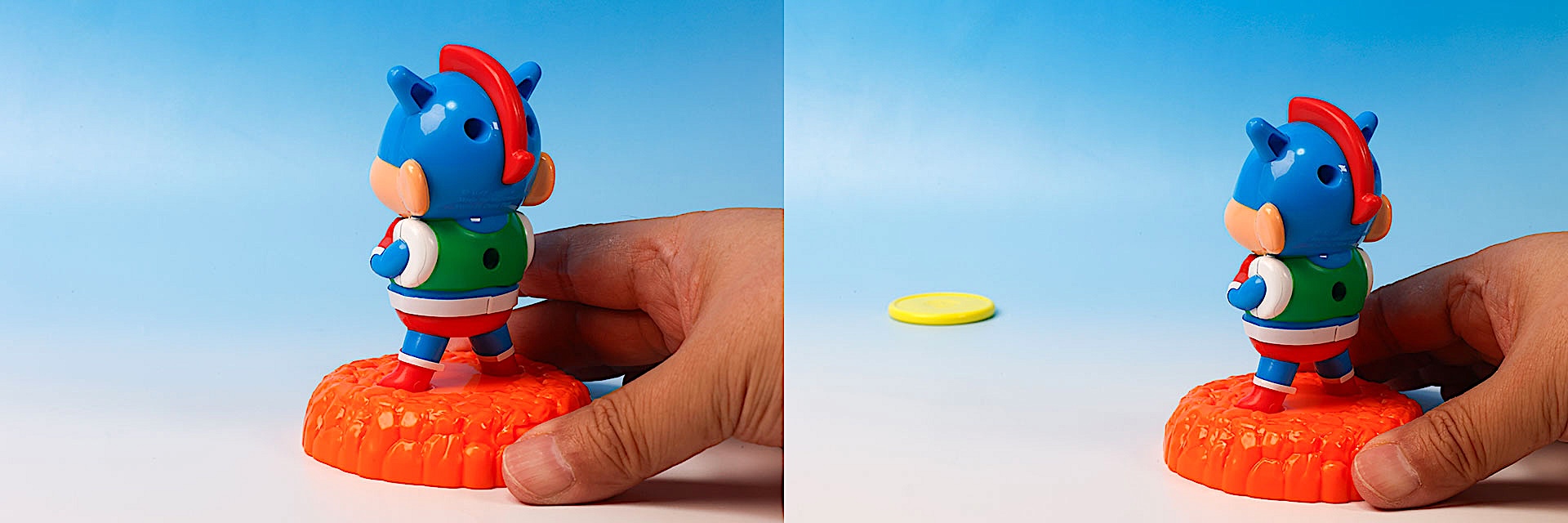 ボタンを押すとディスクが飛び出していく