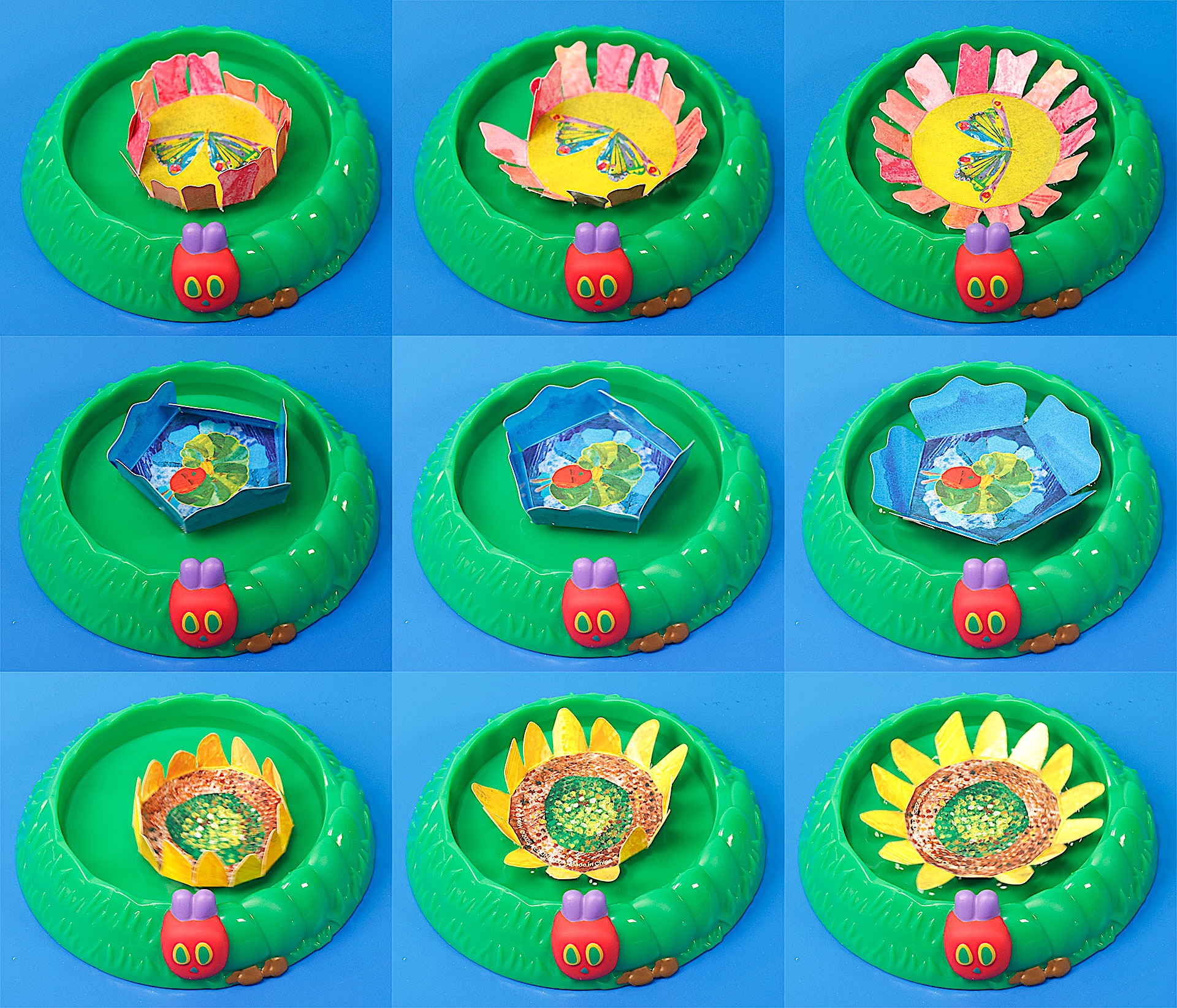 折りたたんだ花をトレイに浮かべると、徐々に開花していく様子が見られる