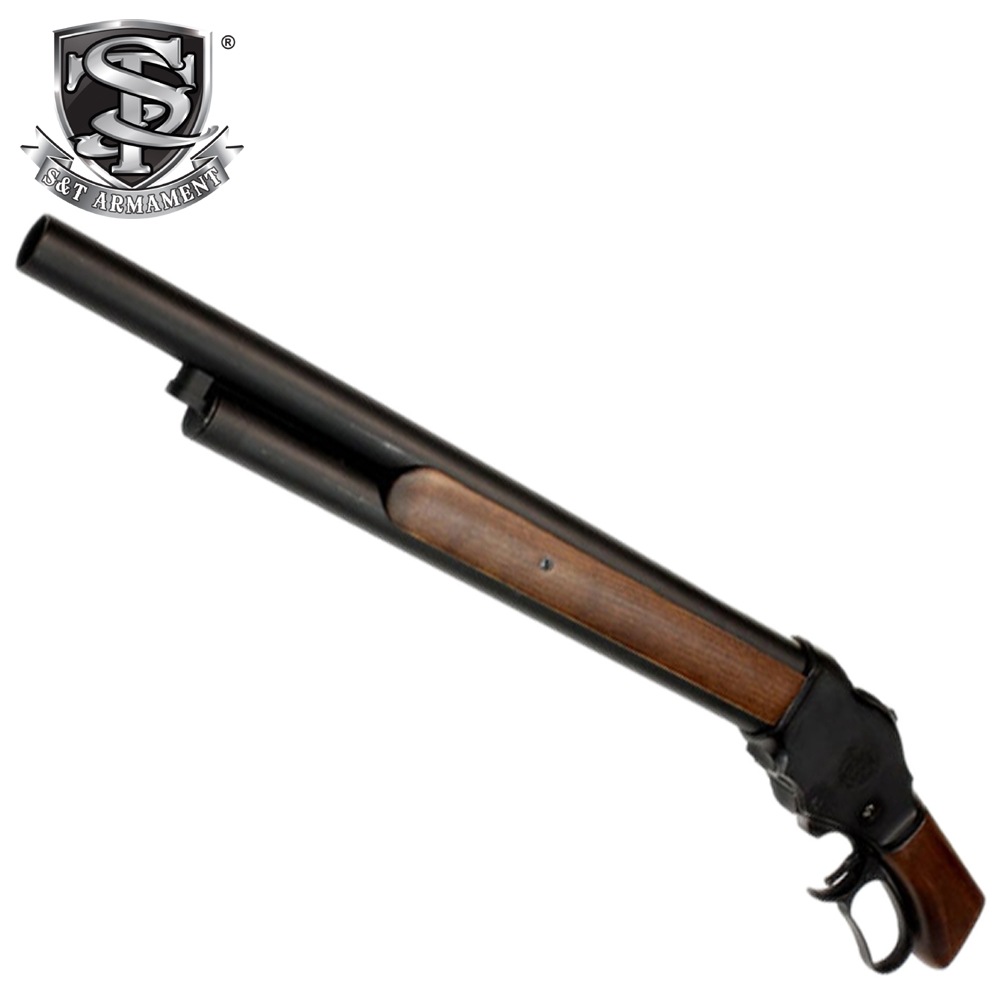 「S&T ウィンチェスター M1887 ガスショットガン ソードオフ リアルウッド」