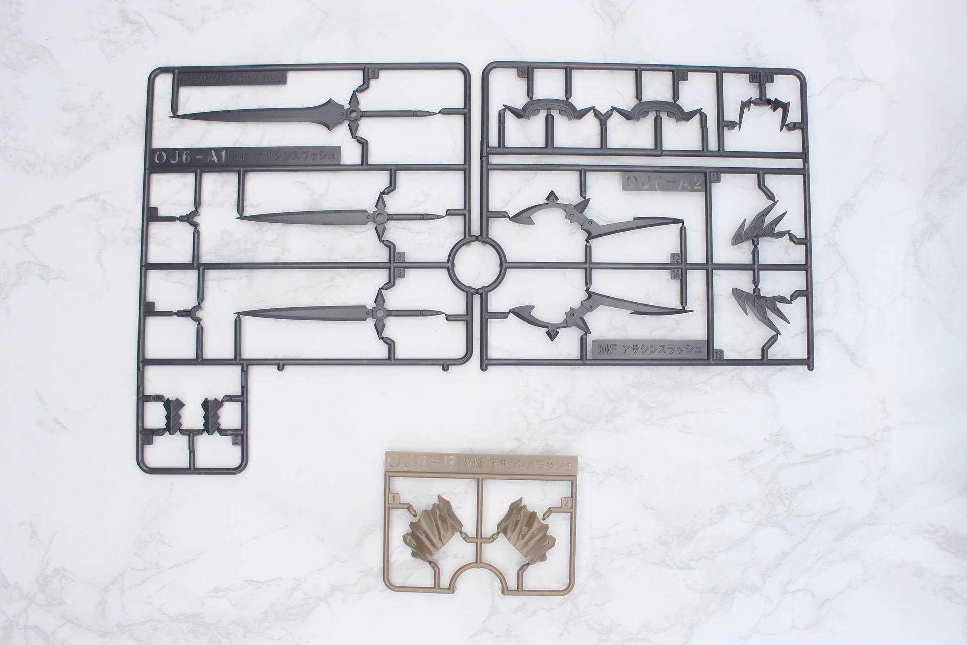 OJ6-A1パーツ、OJ6-A2パーツ、OJ6-Bパーツ