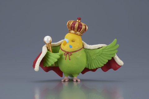 セキセイインコたちが王様気分で登場！ ガチャ「王様気鳥-おう