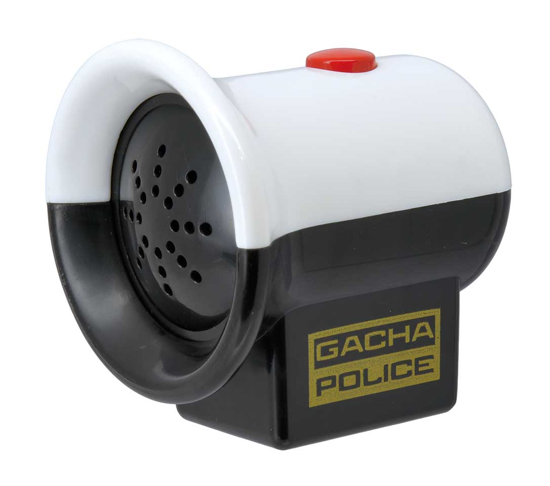 鳴る「警告サイレン」は高さ約55mm。テスト用電池付（LR41型ボタン電池2個）