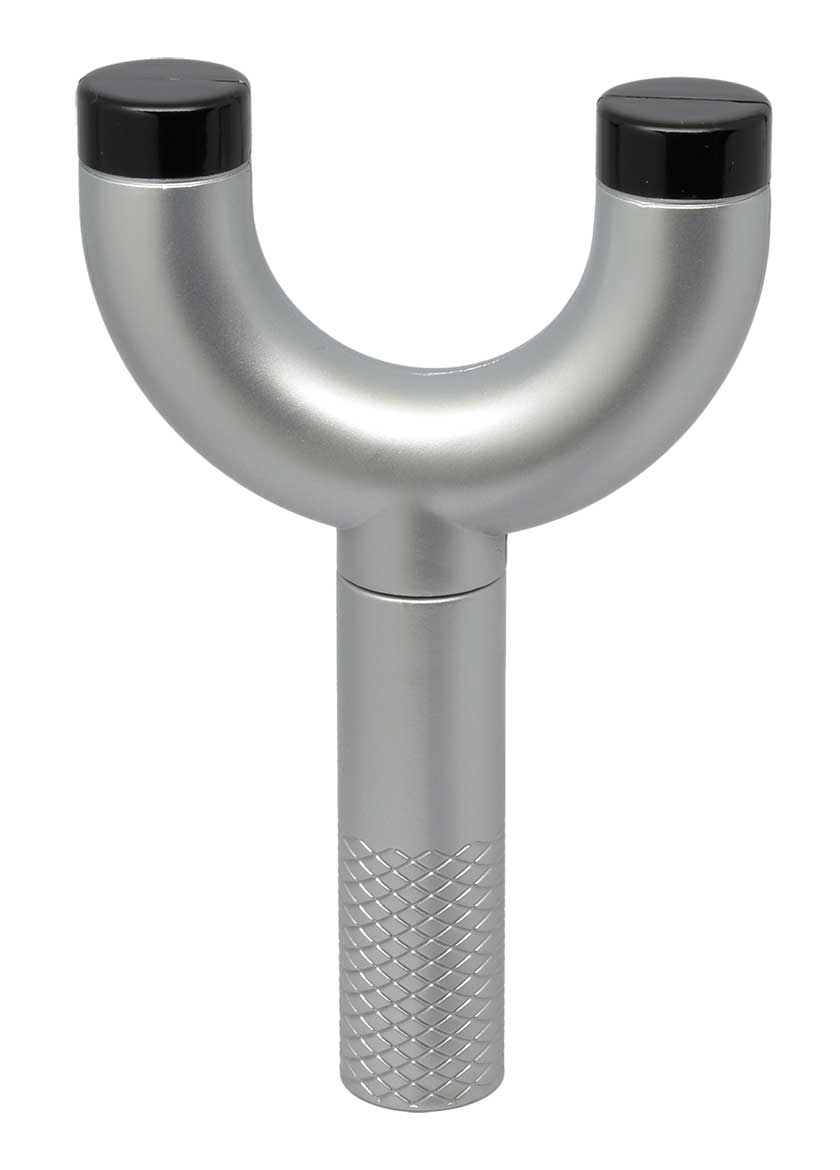 「さすまた」は分割組立式。約120mm。つなぎ方で3タイプに変化（画像はショートサイズ）