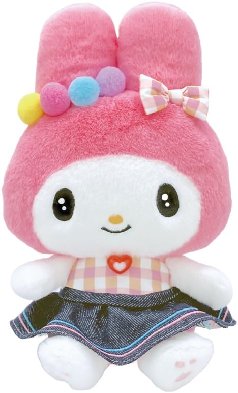 サンリオキャラクターズ ギンガムデニム マイメロディ ぬいぐるみ S