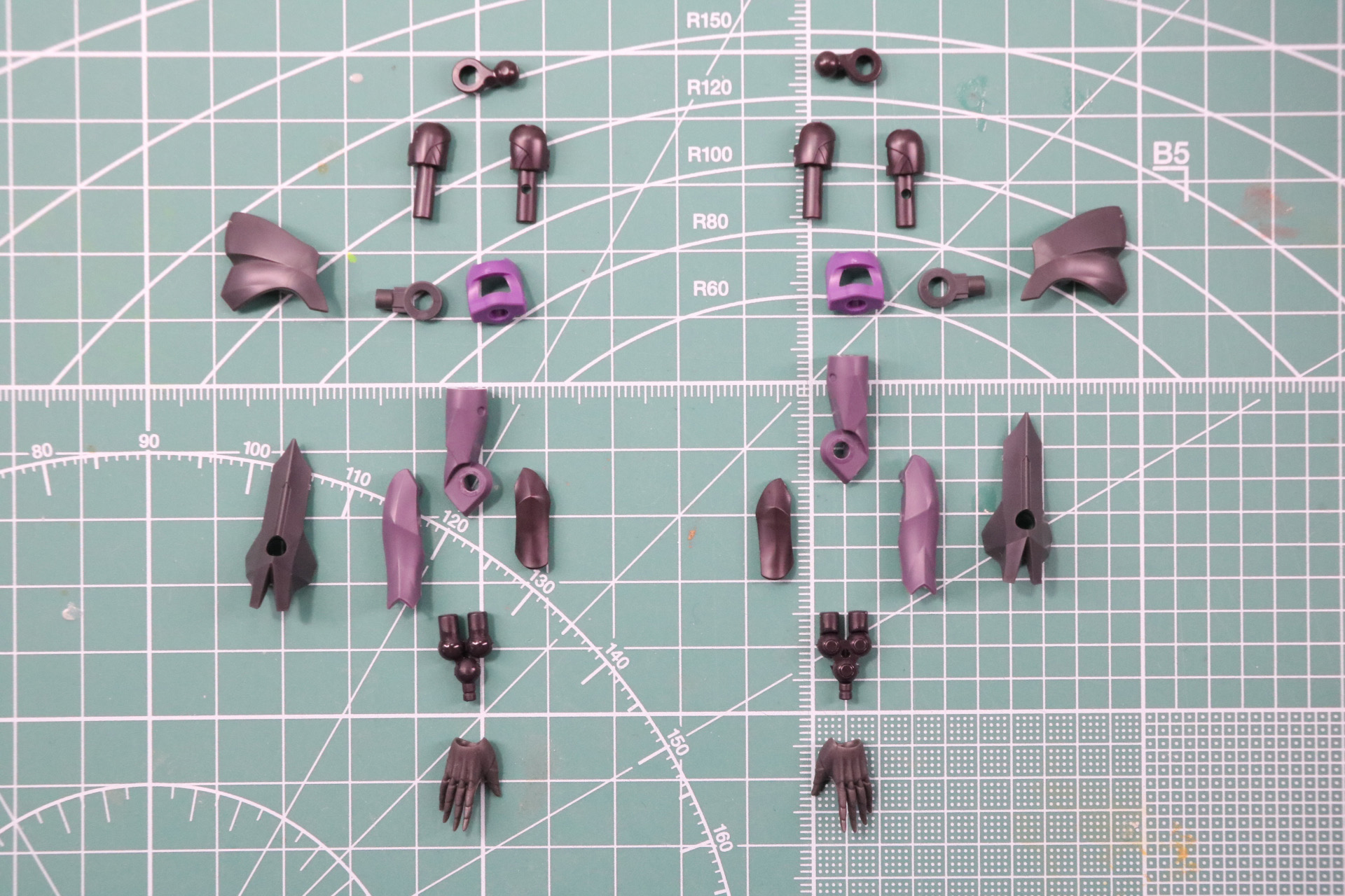 腕部の組み立て