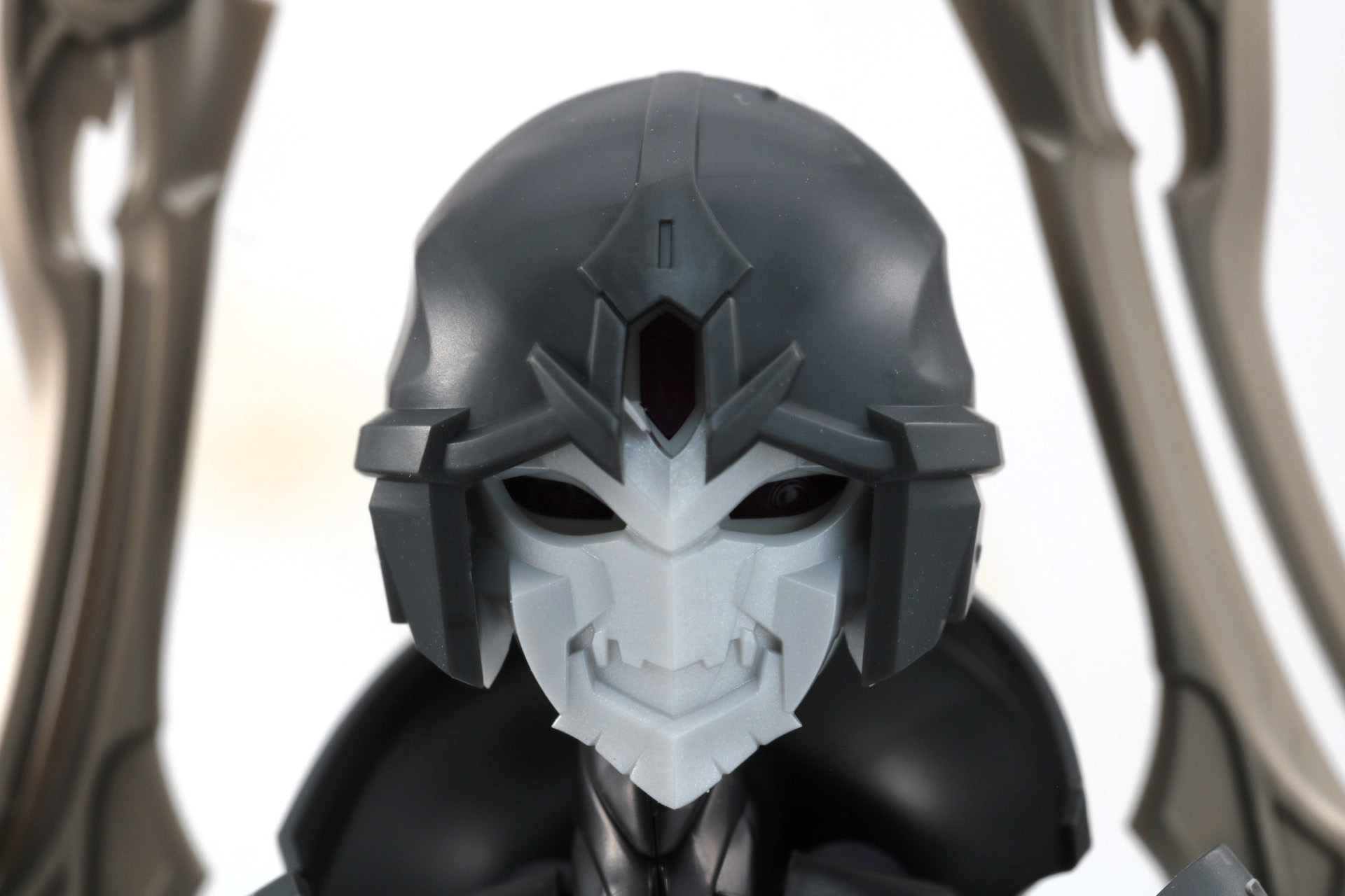 フードを取り、あらわになるスカルマスク