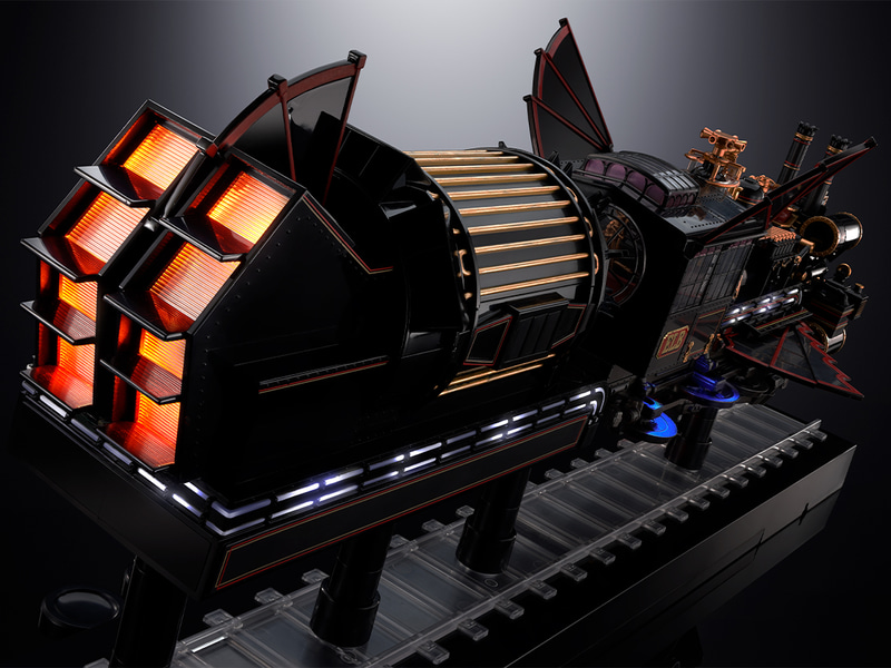 後部にはデロリアンにも搭載されていた通気口の意匠。こちらも飛行モードではLEDにより発光する。