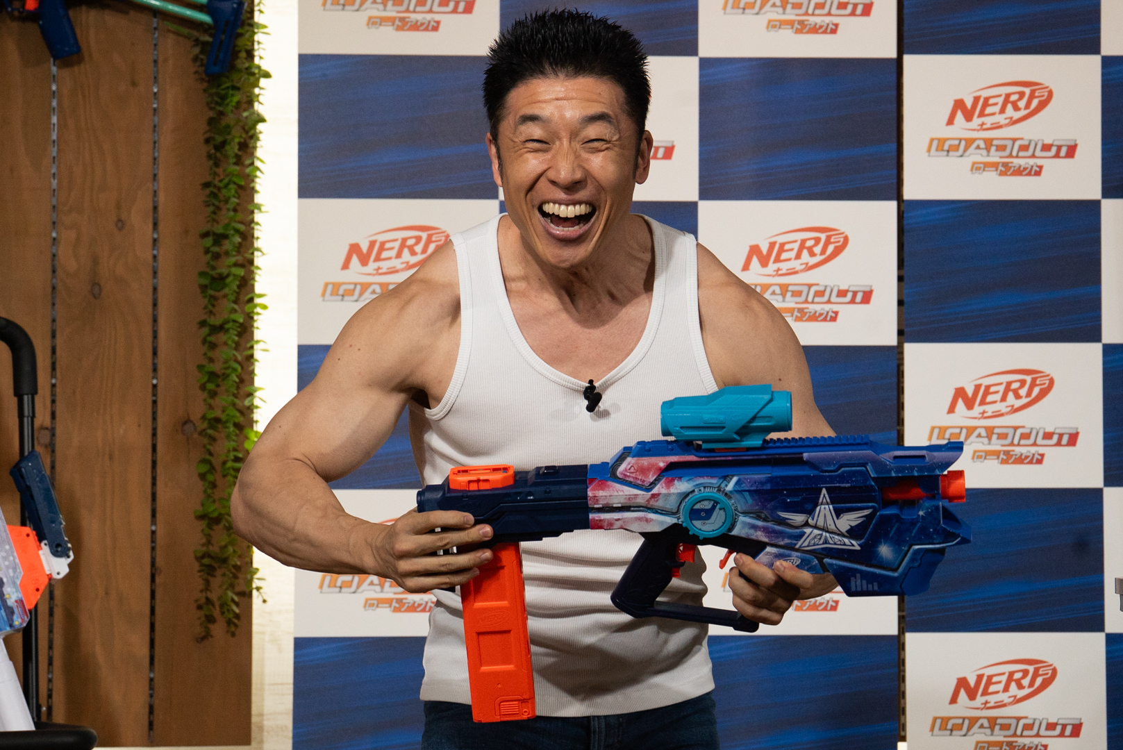 ストックを装着して満足のきんに君