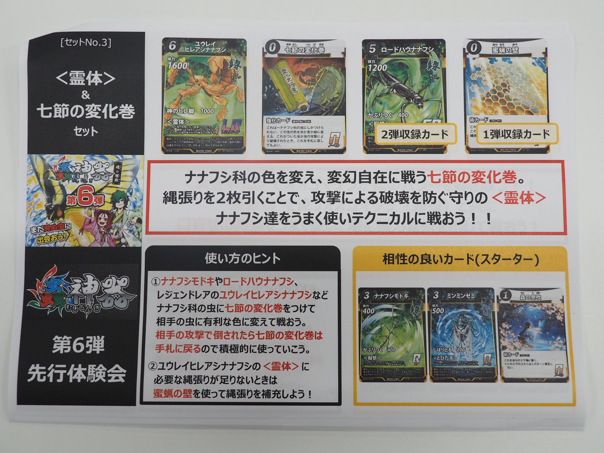 「＜霊体＞＆七節の変化巻」セットの解説書