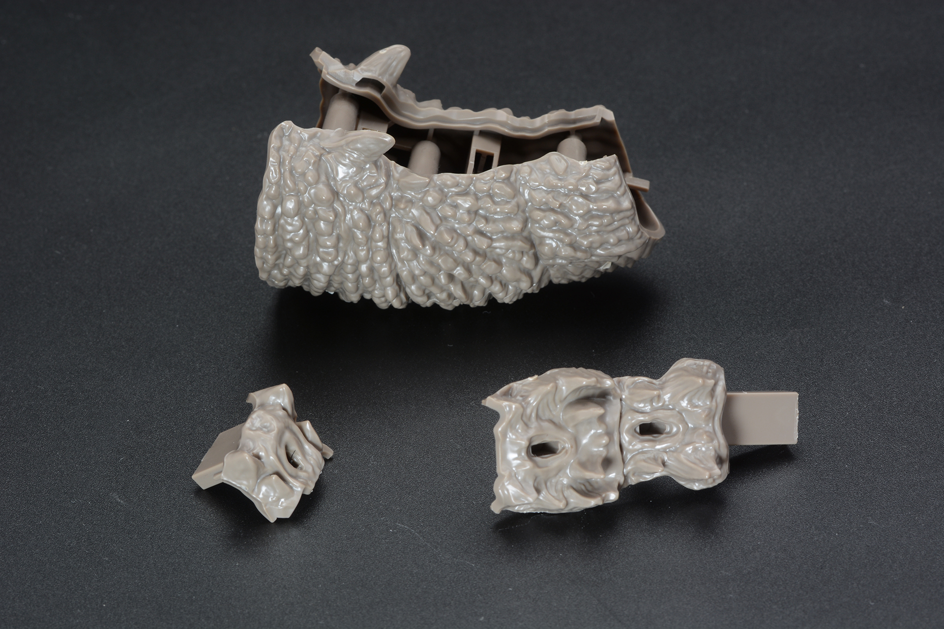 尻尾も細かく分割されている