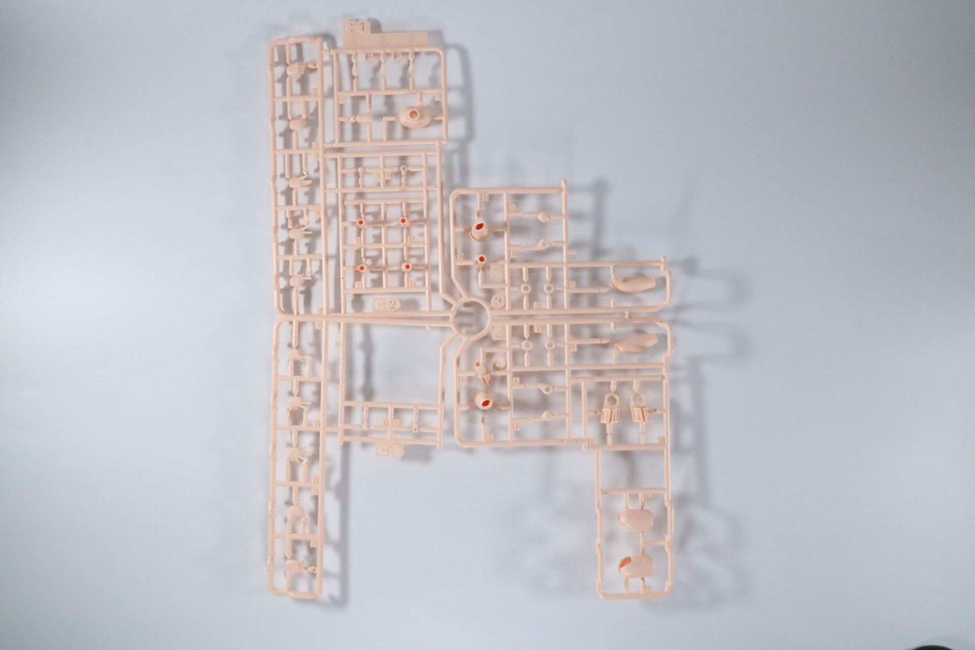 C1～3パーツ（一部パーツがランナーから切り離した状態となっています）、D1～3パーツ