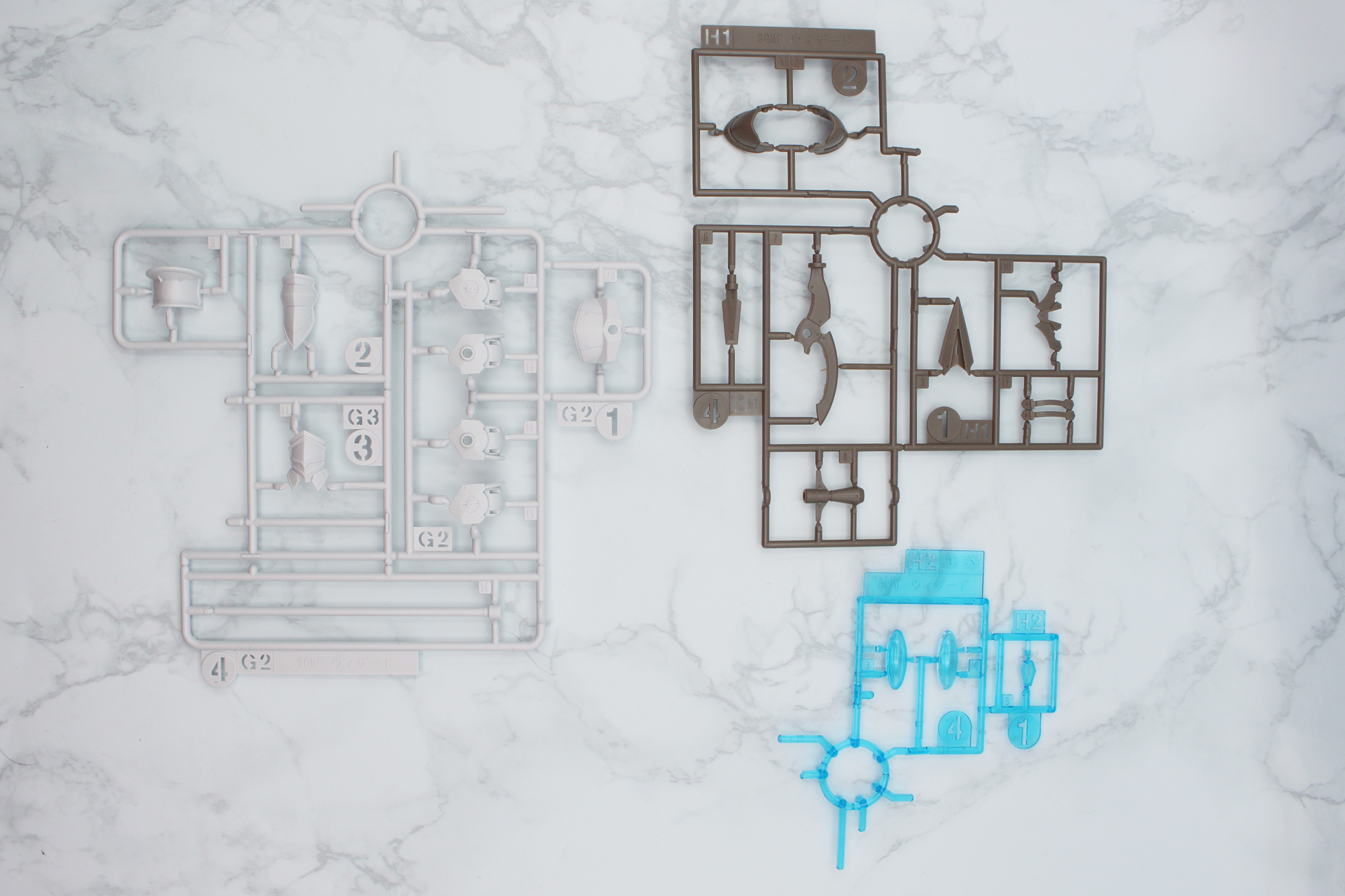 G2／G3パーツ、H1パーツ、H2パーツ