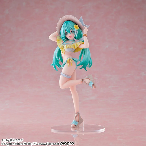 【新品未開封】初音ミク フィギュア 水着 ver. Beast Studio 麦わら帽子と水着の夏らしい装いの初音ミクがプライズフィギュア