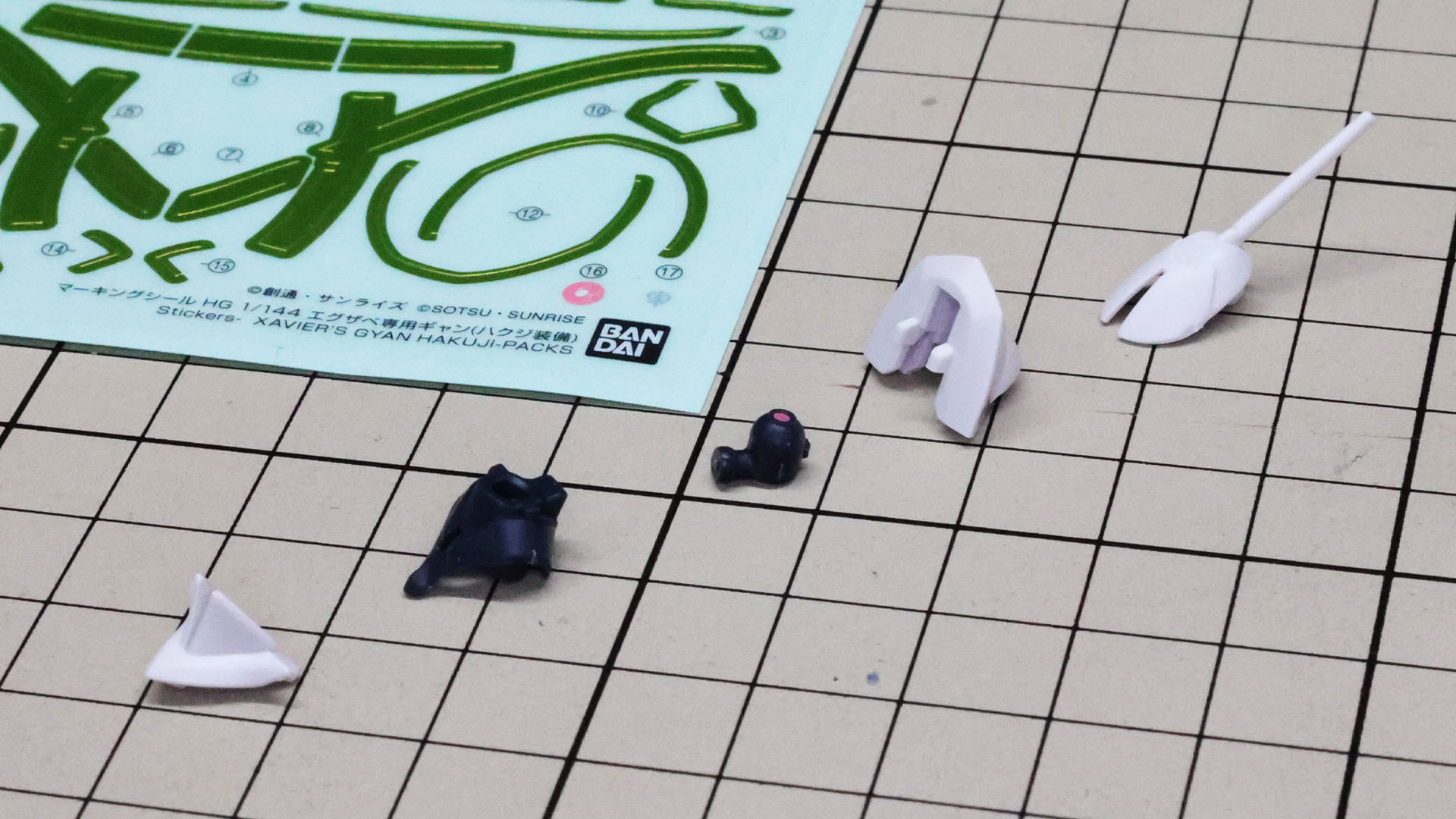 たったの5パーツで構成される頭部パーツ群