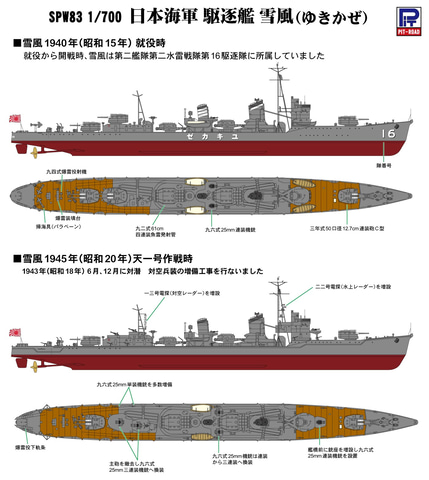 (未使用･未開封品)　1/700 日本海軍駆逐艦用ボラード qdkdu57 ピットロード、映画「雪風 YUKIKAZE」公開記念プラモ「SPW83 1