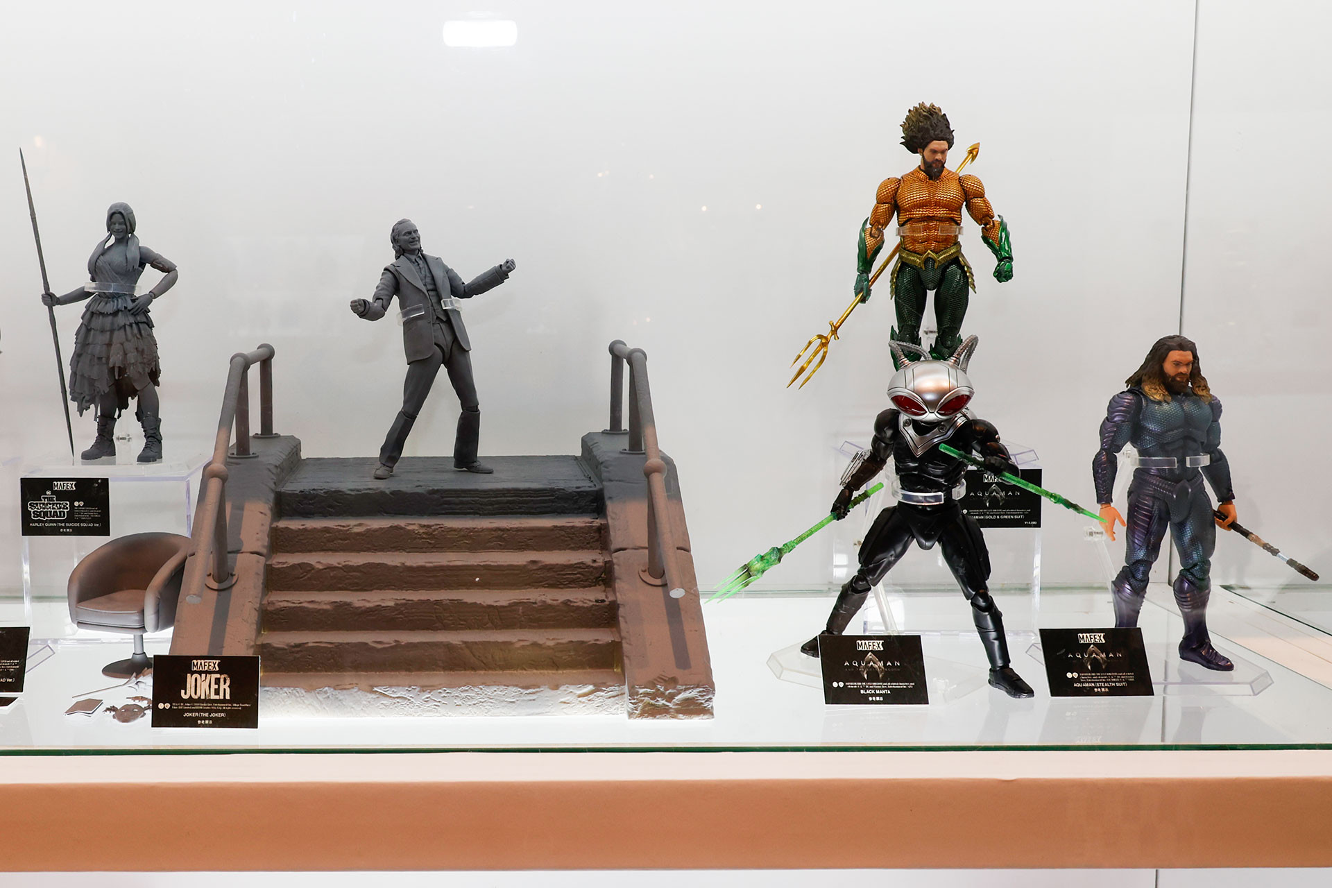 この中で新作は「HARLEY QUINN（THE SUICIDE SQUAD Ver.）」、「JOKER（THE JOKER）」、「BLACK MANTA」、「AQUAMAN（STEALTH SUIT）」の4点だ