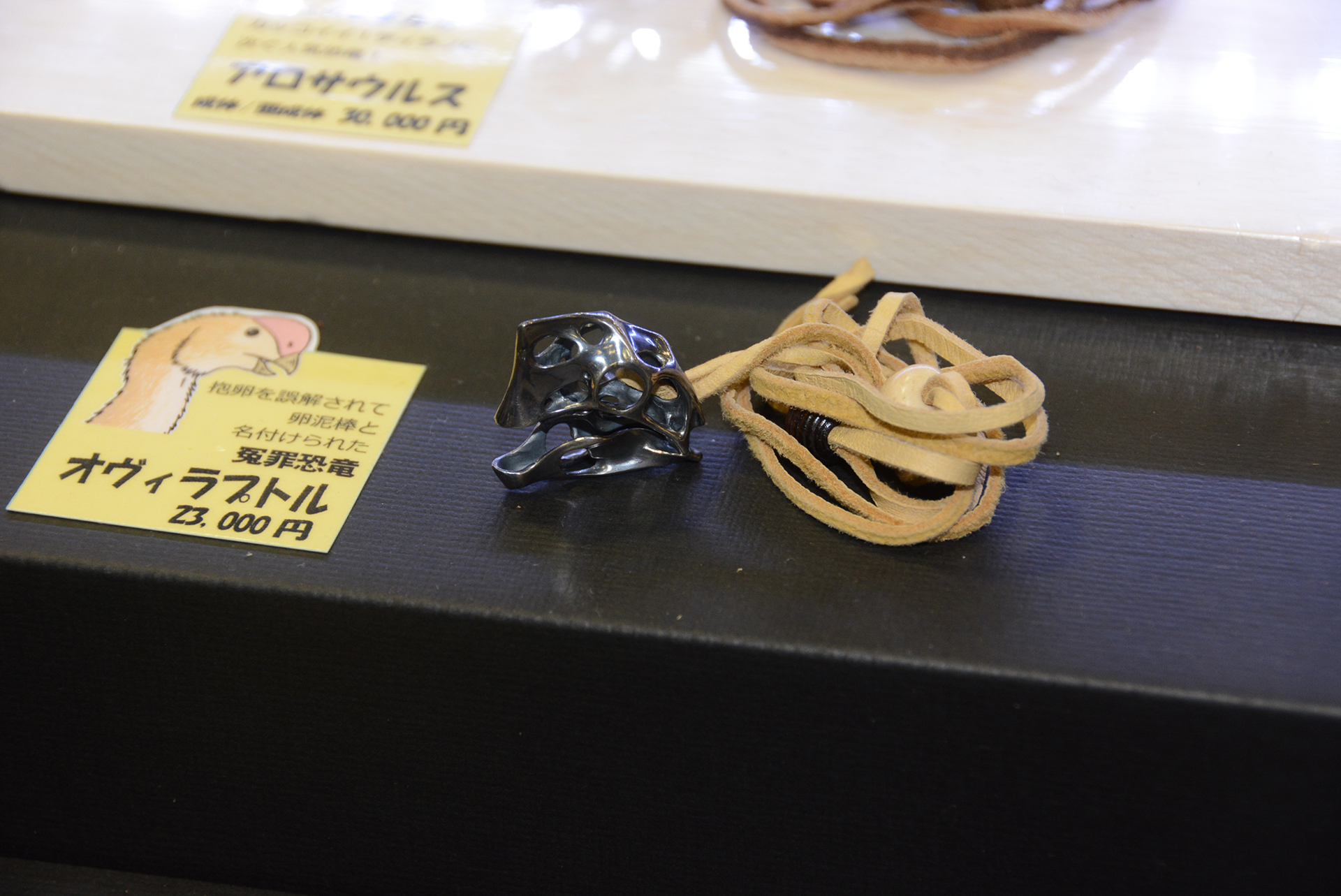 横山氏が販売するペンダントは、実際の恐竜の知識に裏打ちされている