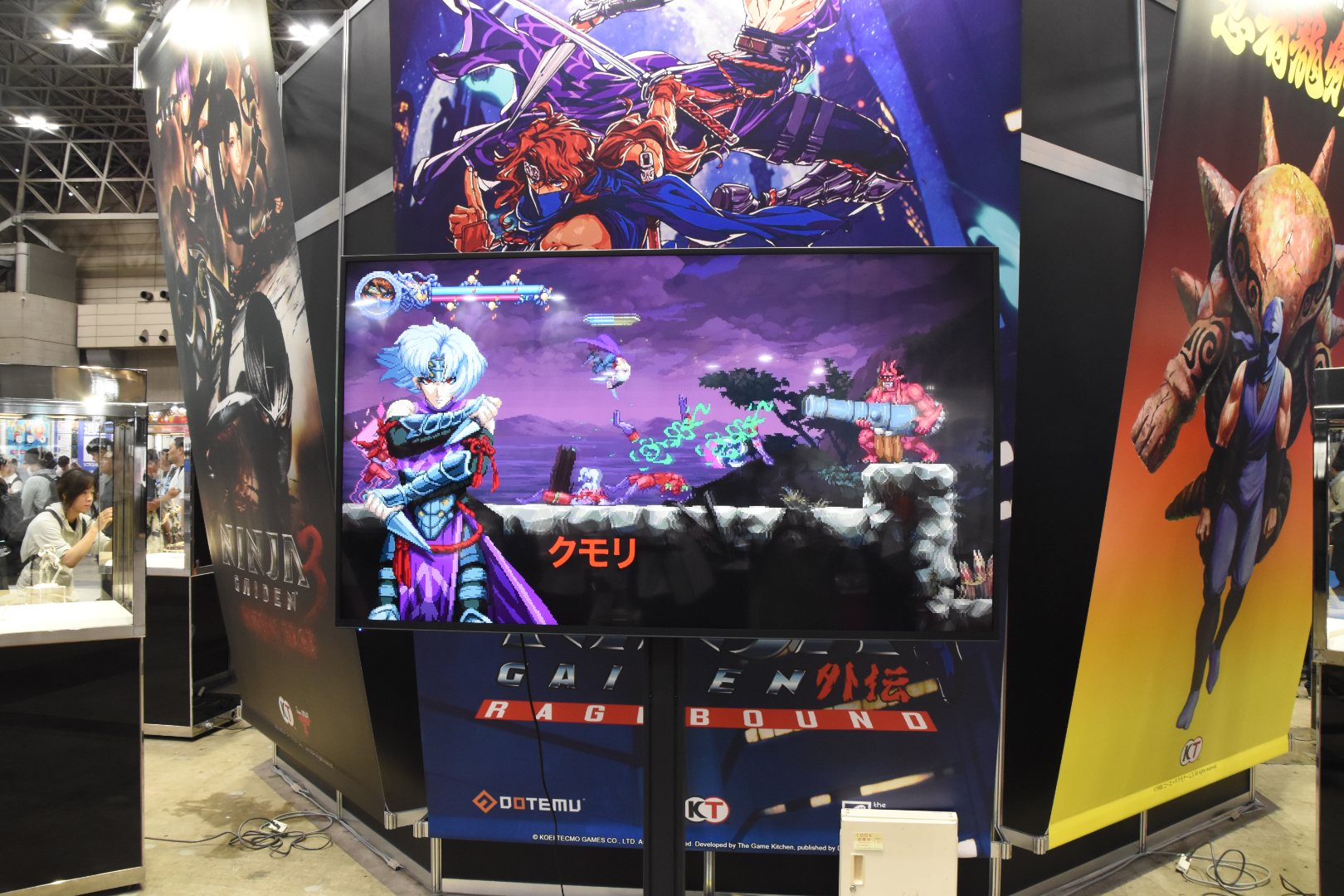ブースでは新作の「NINJA GAIDEN: Ragebound」のトレーラー映像が流れていた