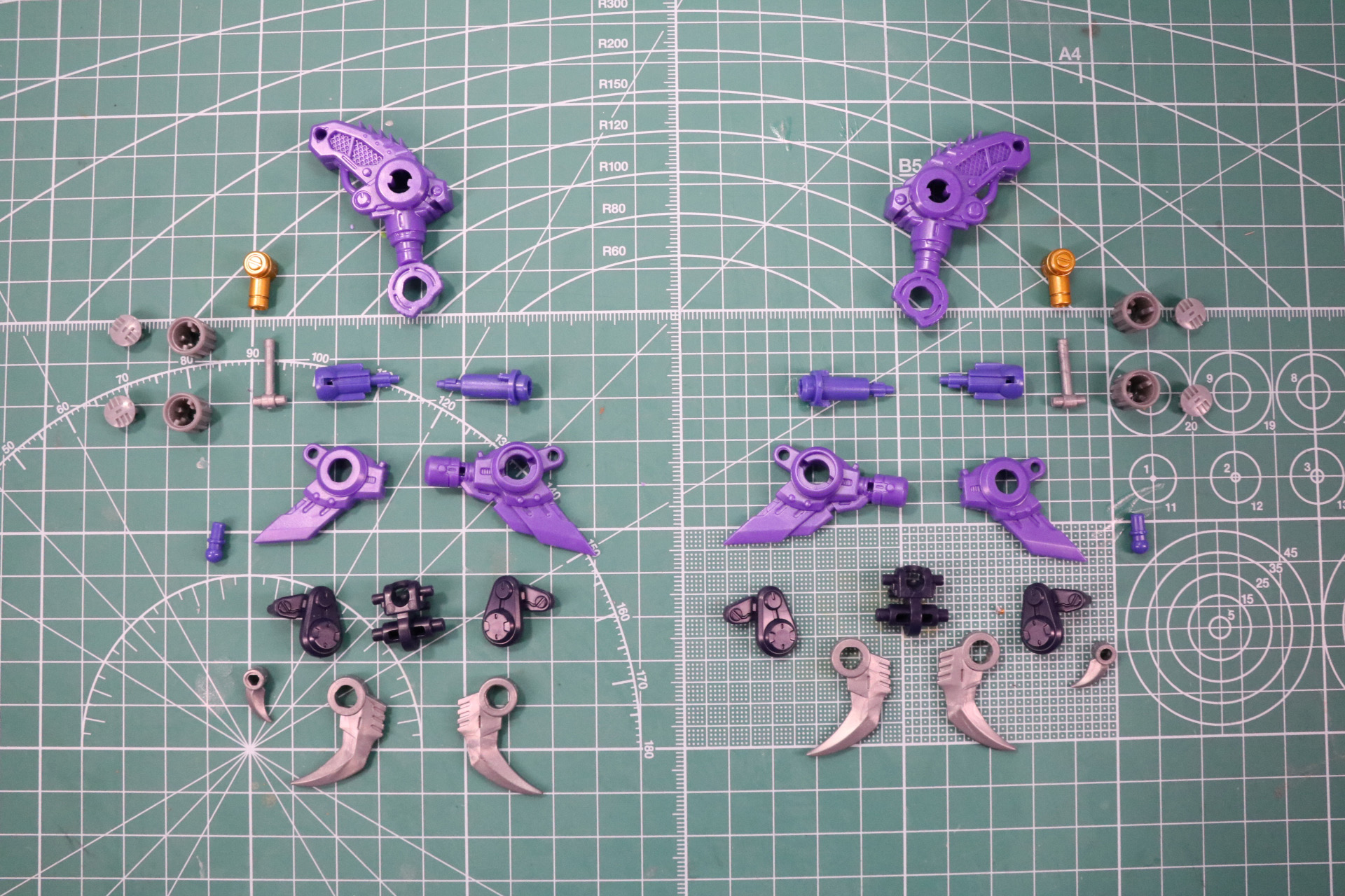 腕部の組み立て