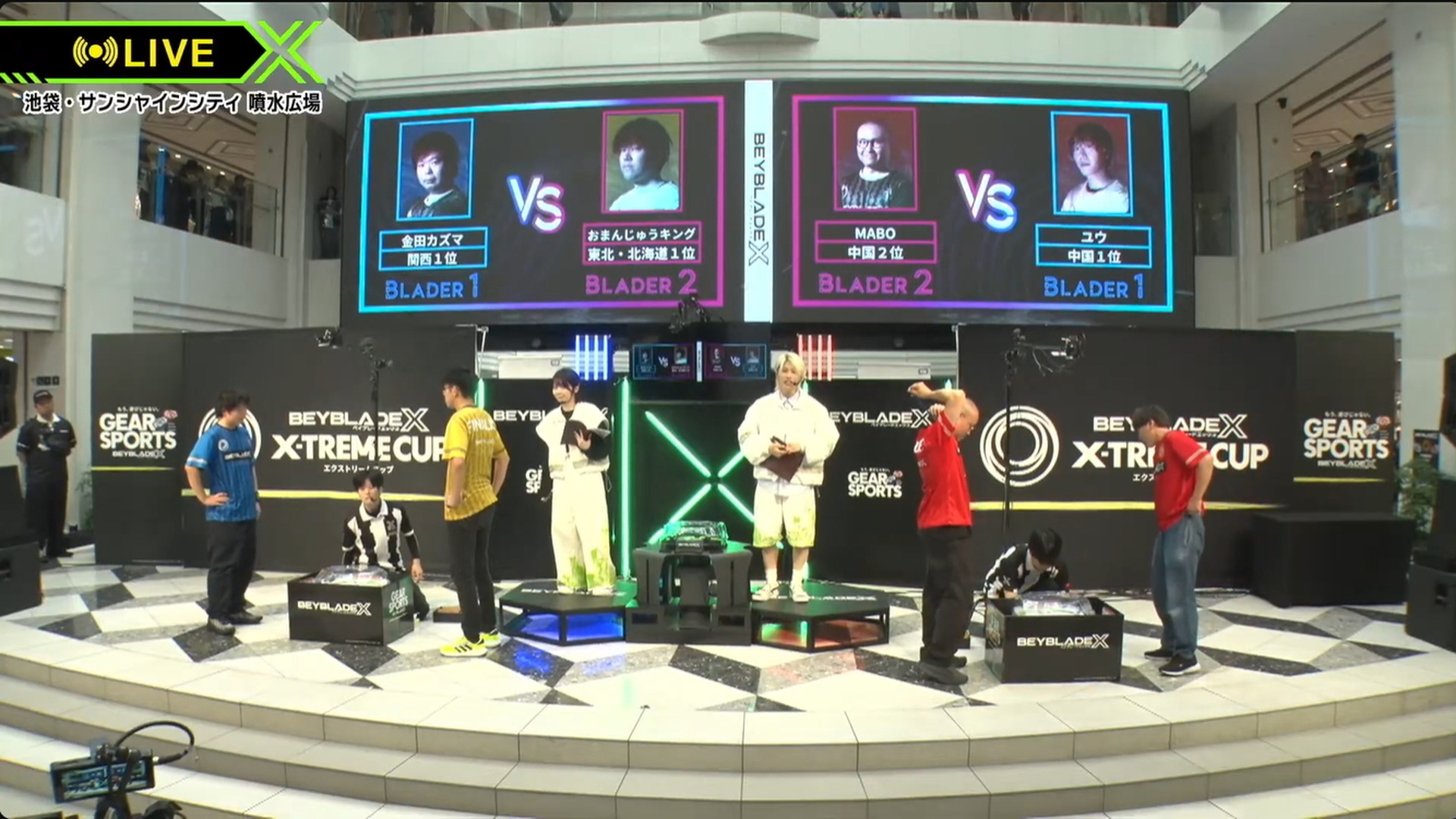 オープンクラスの1～2回戦についてもレギュラークラスと同じく、2試合並行で行なわれた