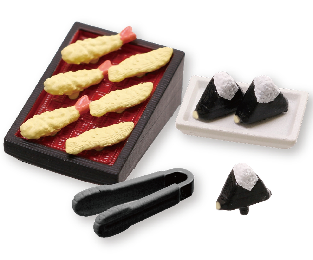 海老天、かしわ天、おにぎり