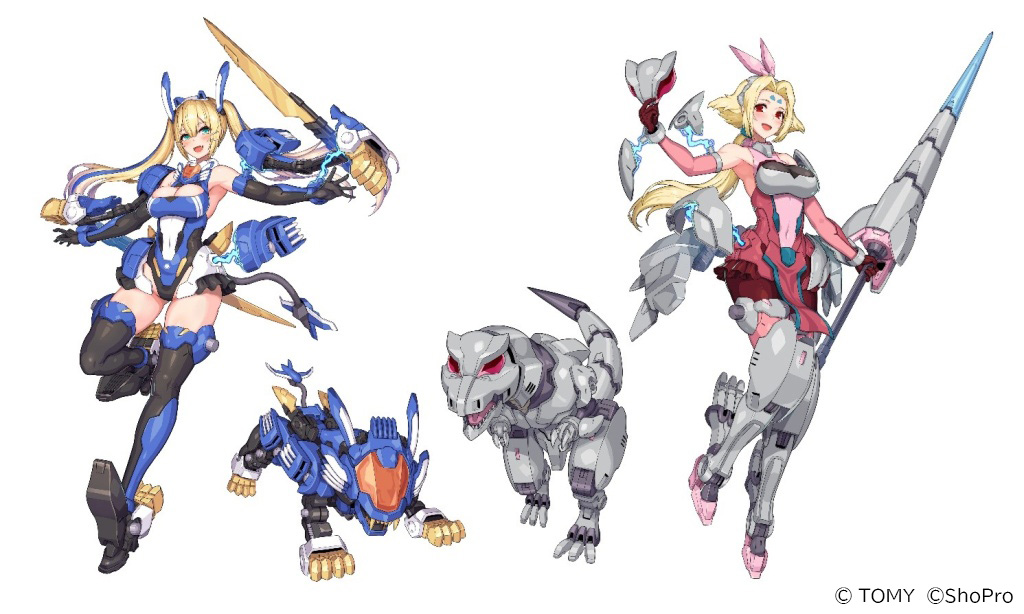 「メタモルバース」はアニメ『ゾイド -ZOIDS-』のヒロイン、フィーネ（右）の立体化から始まった