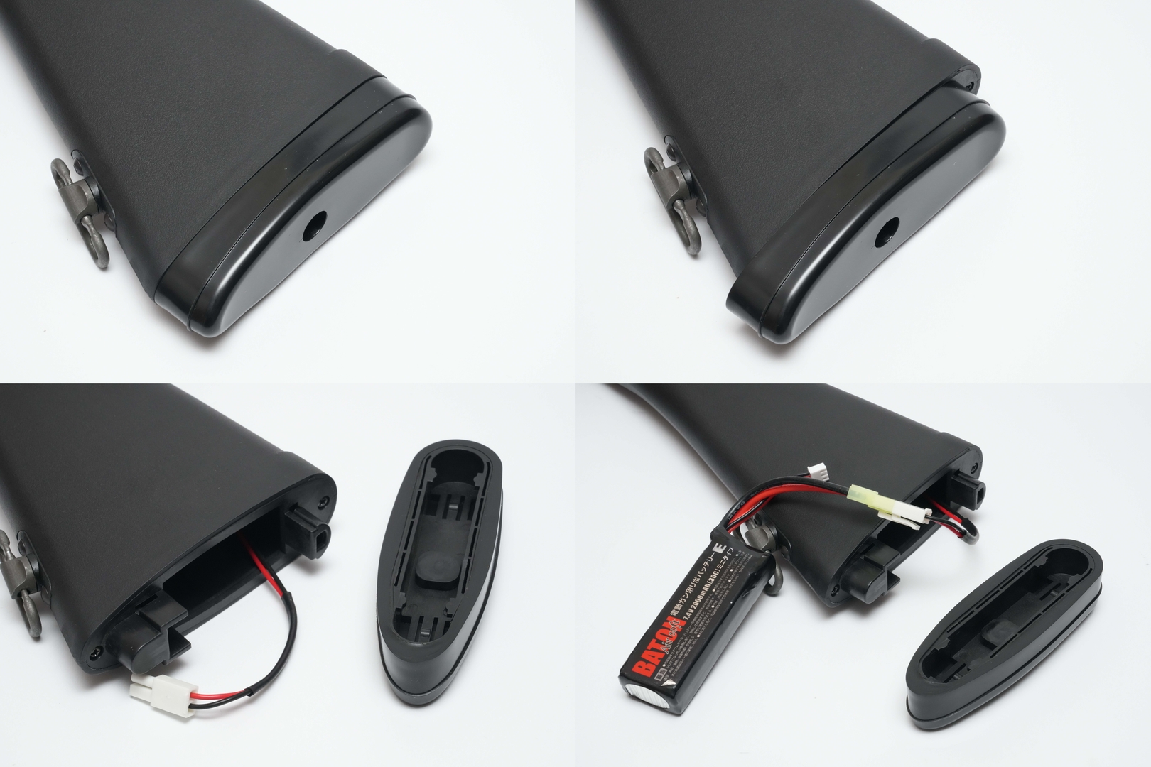 収納スペースは2,000mAhバッテリーをスムーズに出し入れできるほど広い