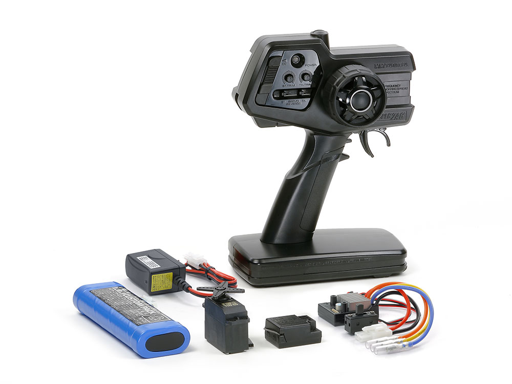 ホイール・トリガータイプの送信機付き2chメカを使用(別売)