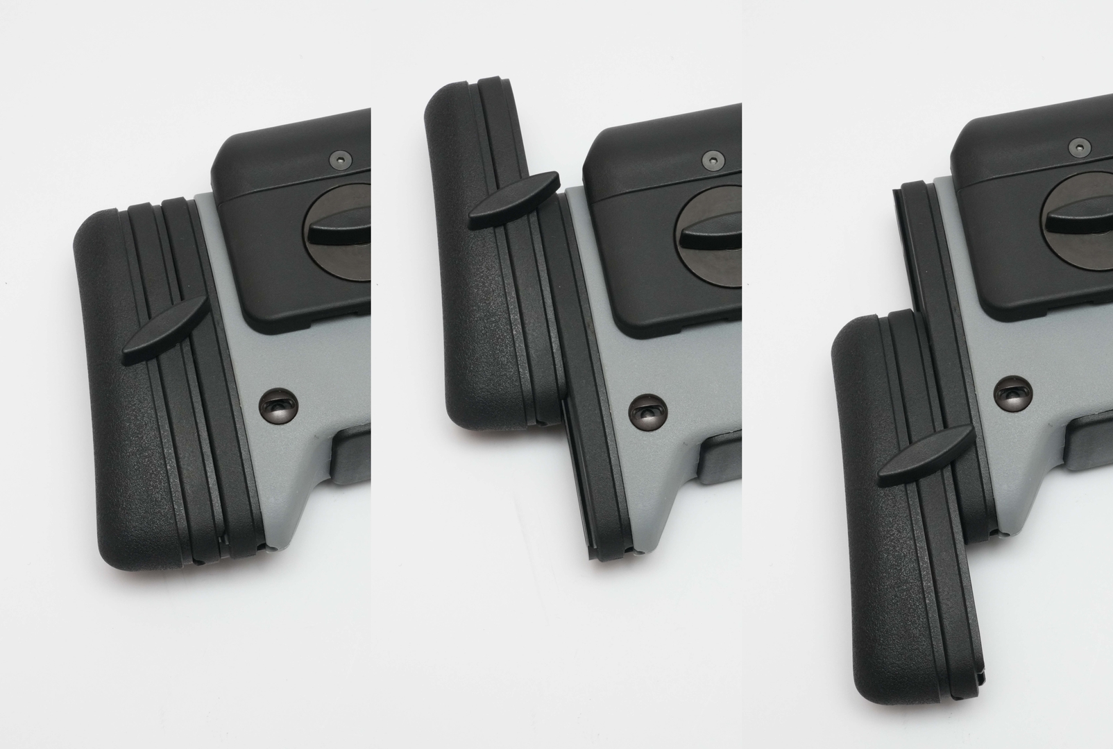 チークレストとショルダーパッドの位置は無段階で調整できる