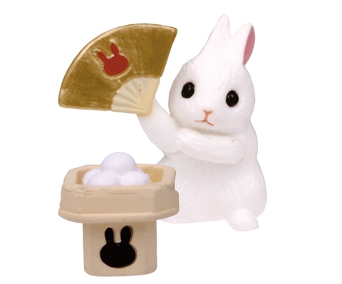 お餅を楽しむうさぎのフィギュア！ カプセルトイ「もちつき
