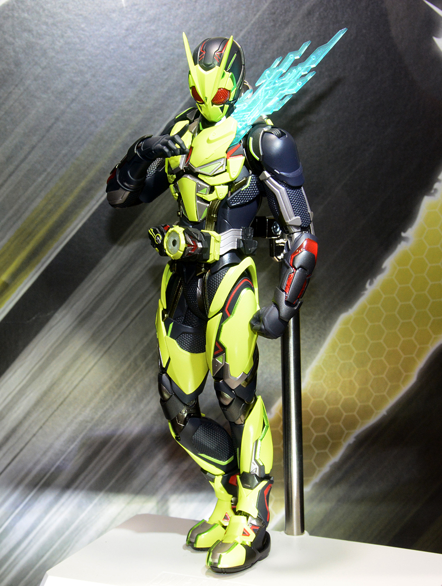会場で初公開となった「METAL BUILD 仮面ライダーゼロワン」。今回の展示の目玉と言える商品だが、情報はまだ公開できないとのこと