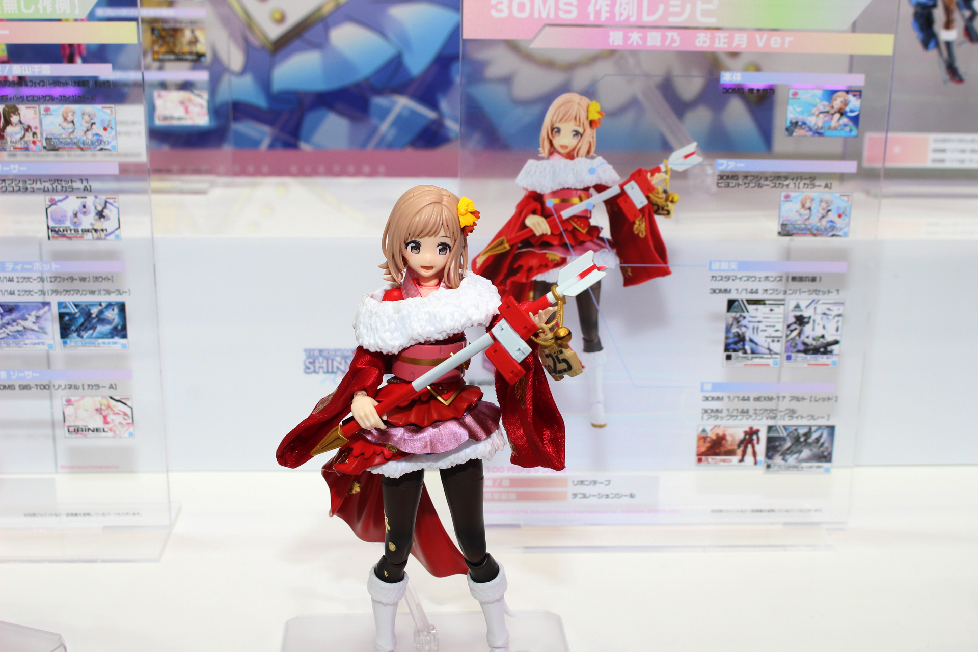 「30MS×シャニマス」シリーズを主とした改造例とレシピも展示された